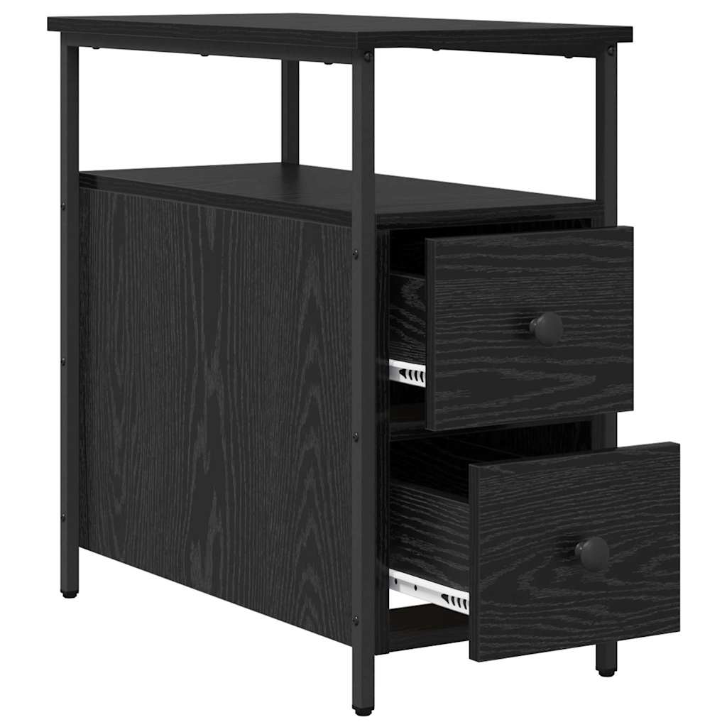 Noćni ormar Crni hrast 30 x 60 x 60 cm Konstruirano drvo