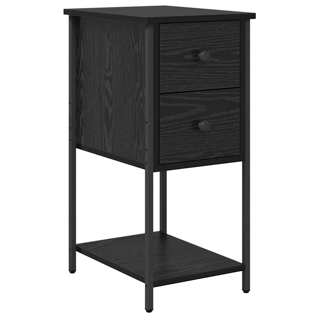 Noćni ormar 2 pcs Crni hrast 32 x 42 x 70 cm Konstruirano drvo