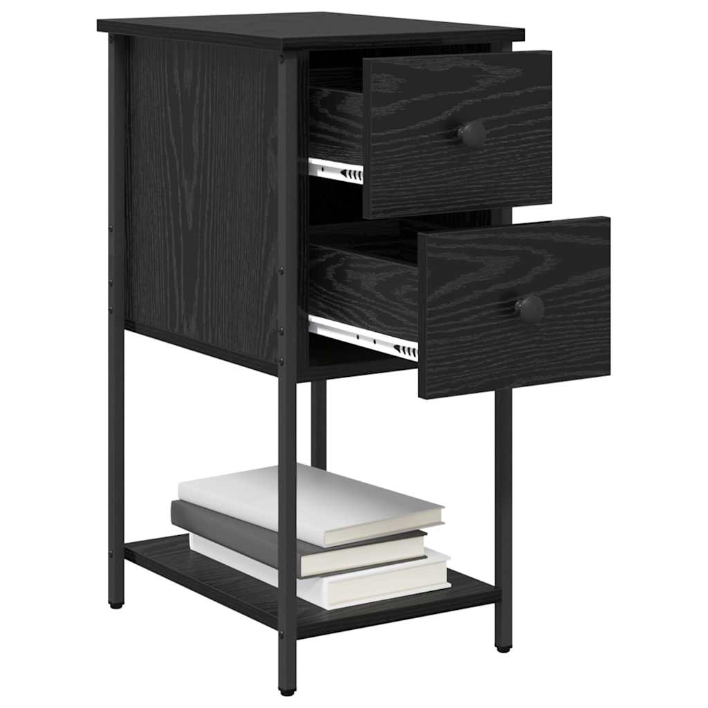 Noćni ormar 2 pcs Crni hrast 32 x 42 x 70 cm Konstruirano drvo