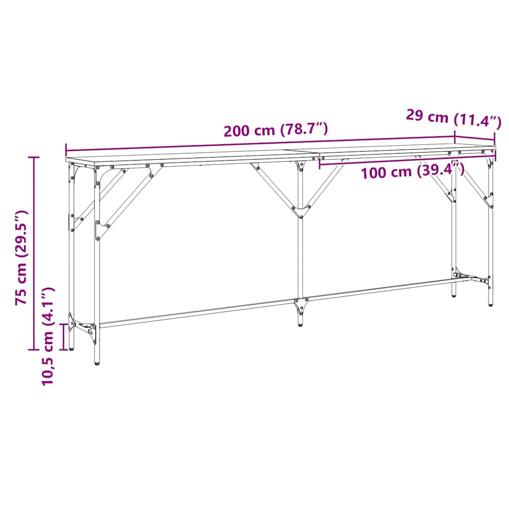 Konzolna stolica Staro drvo 200 x 29 x 75 cm