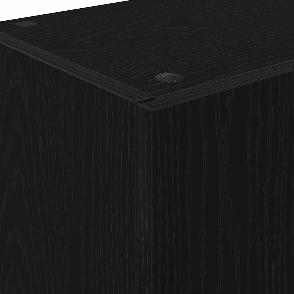 Kuhinjski bufet s ladicama Crni hrast 32 x 50 x 180 cm