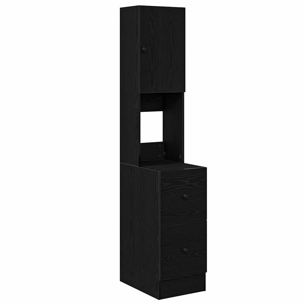 Kuhinjski bufet s ladicama Crni hrast 32 x 50 x 180 cm