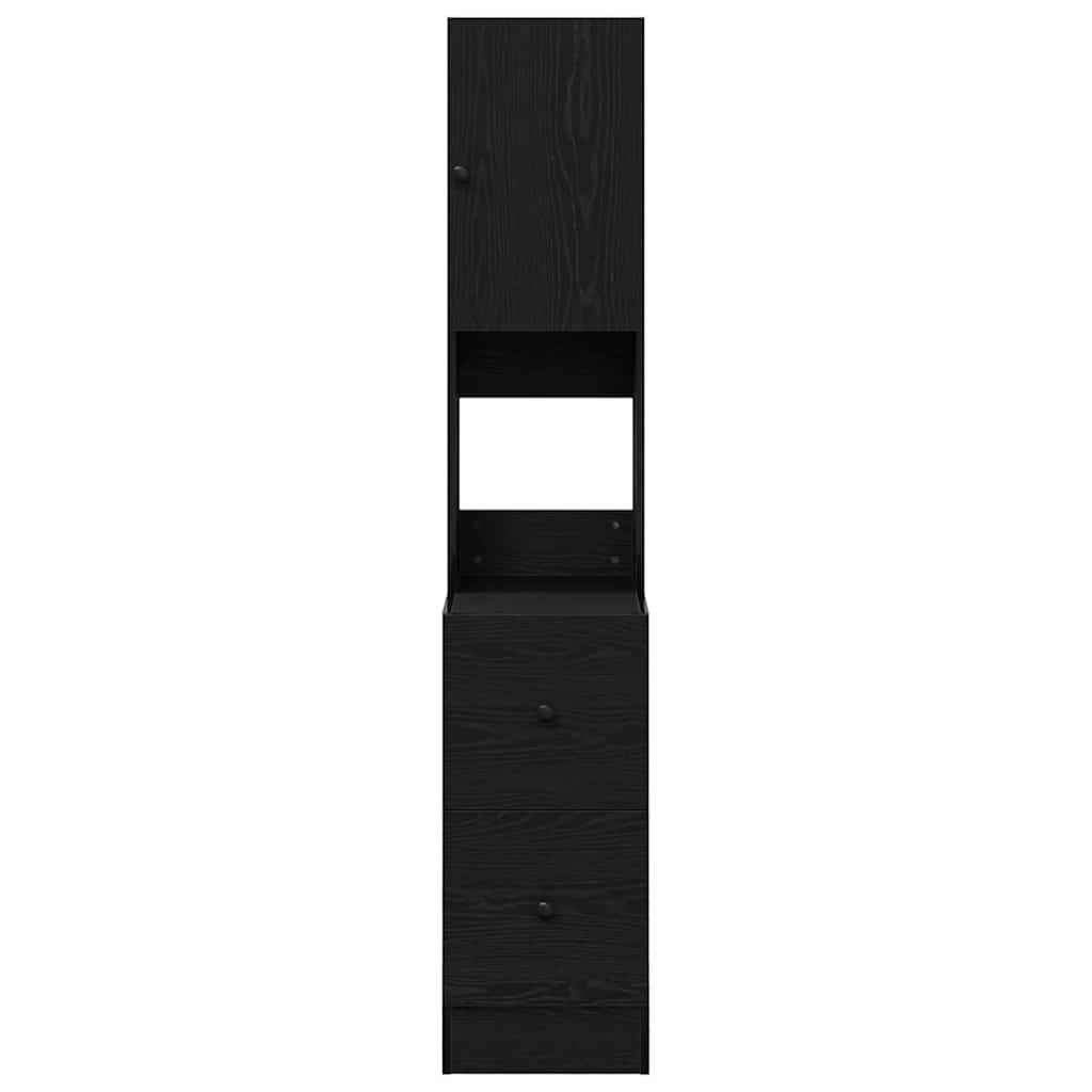 Kuhinjski bufet s ladicama Crni hrast 32 x 50 x 180 cm