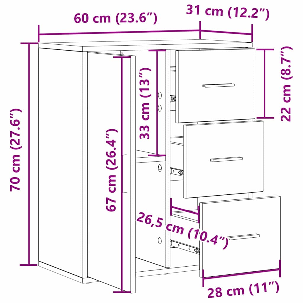 Kreveta s ladicama Staro drvo 60 x 31 x 70 cm Konstruirano drvo