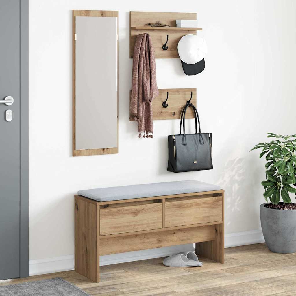 Set namještaja za predsoblje 4 pcs Umjetnička hrastovina