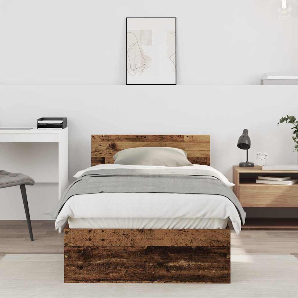 Krevetna konstrukcija Staro drvo 75 x 190 cm Konstruirano drvo