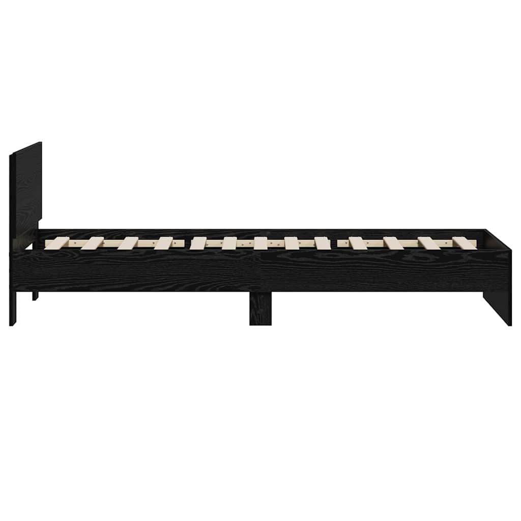 Krevetna konstrukcija Crni hrast 75 x 190 cm Konstruirano drvo