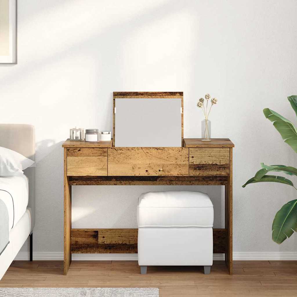Kozmetički stol s ladicama Staro drvo 100 x 45 x 76 cm