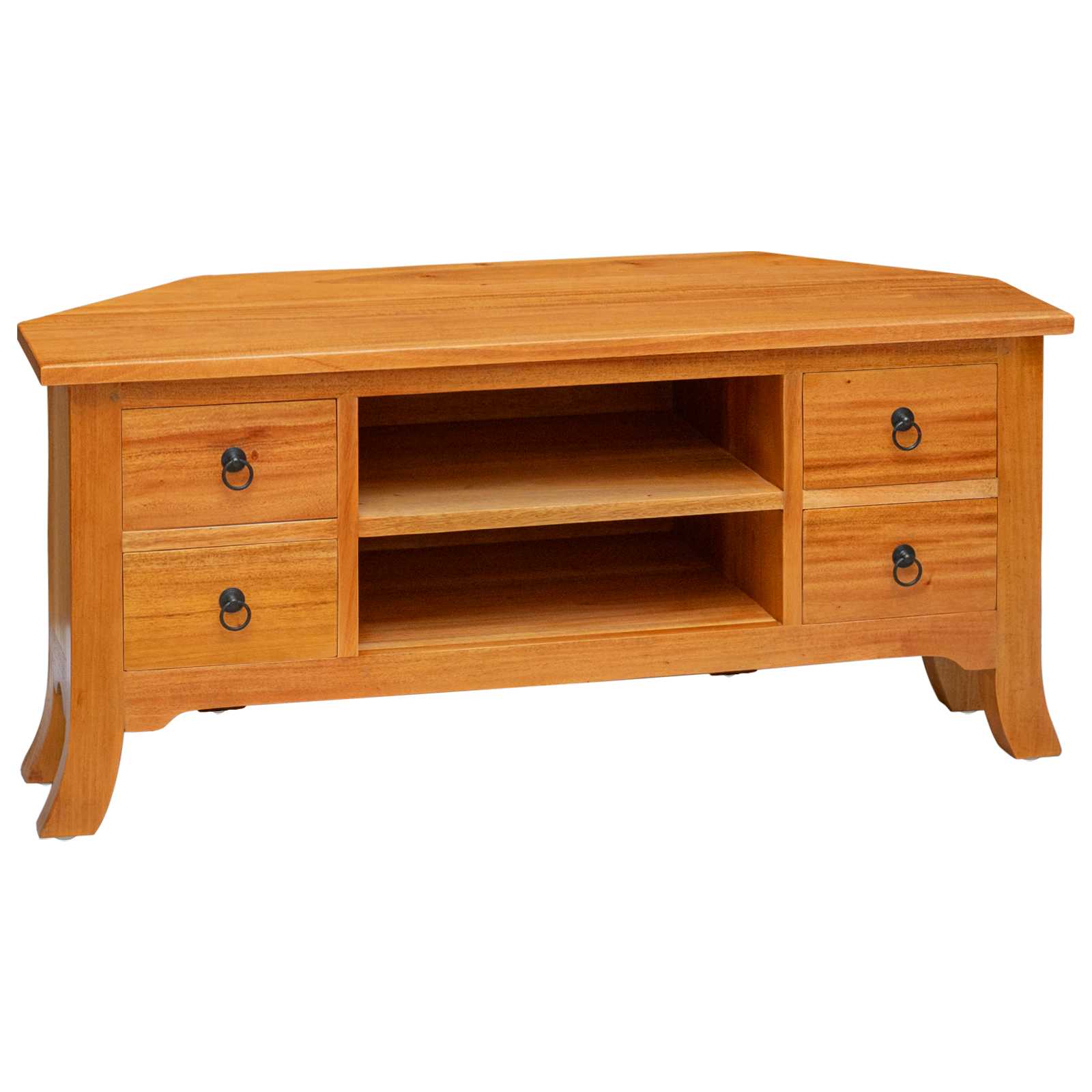 TV ormar Prirodna 100 x 40,5 x 46 cm Čvrsto mahagonijsko drvo
