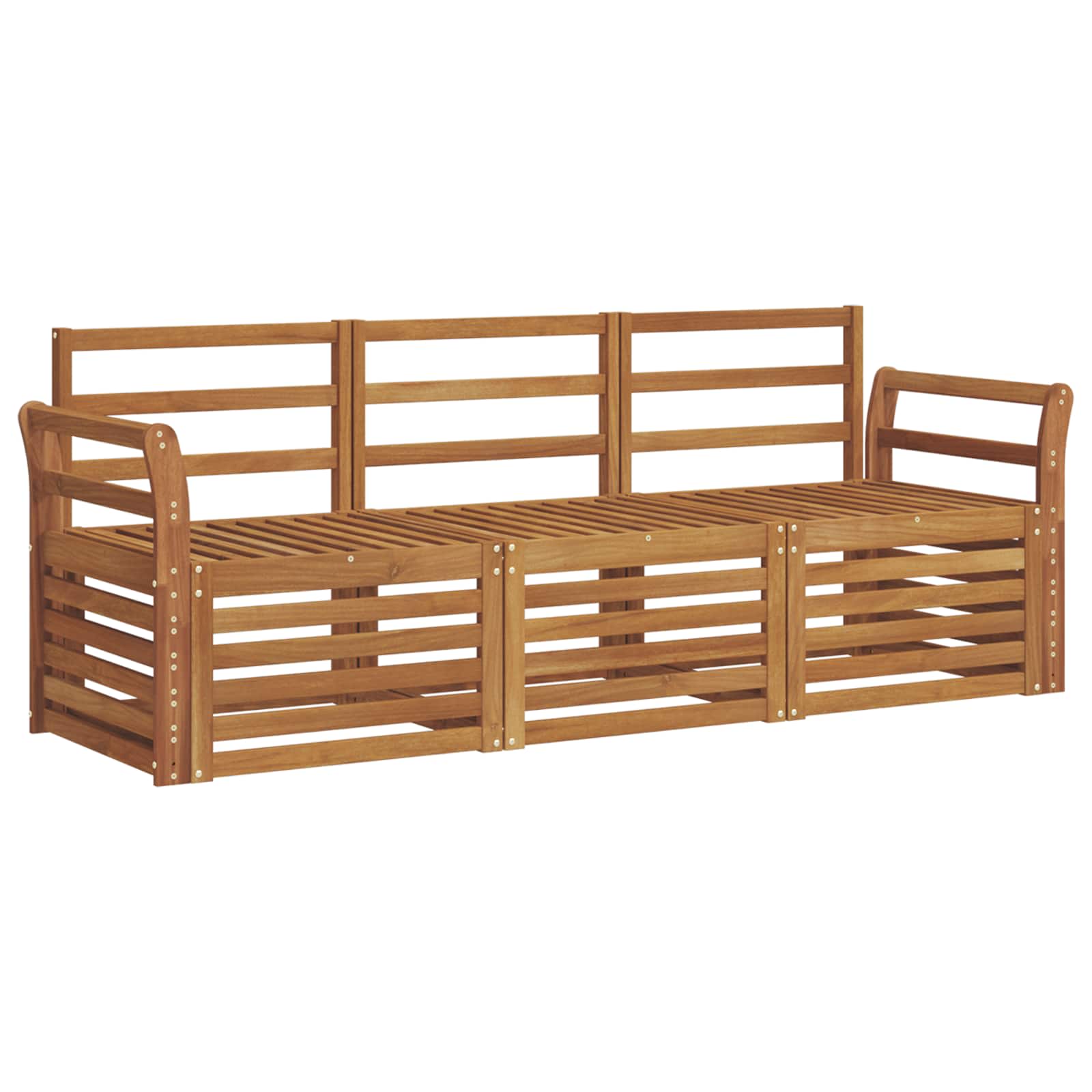 Setovi sofa 3 pcs Prirodna Čvrsto drvo akacije