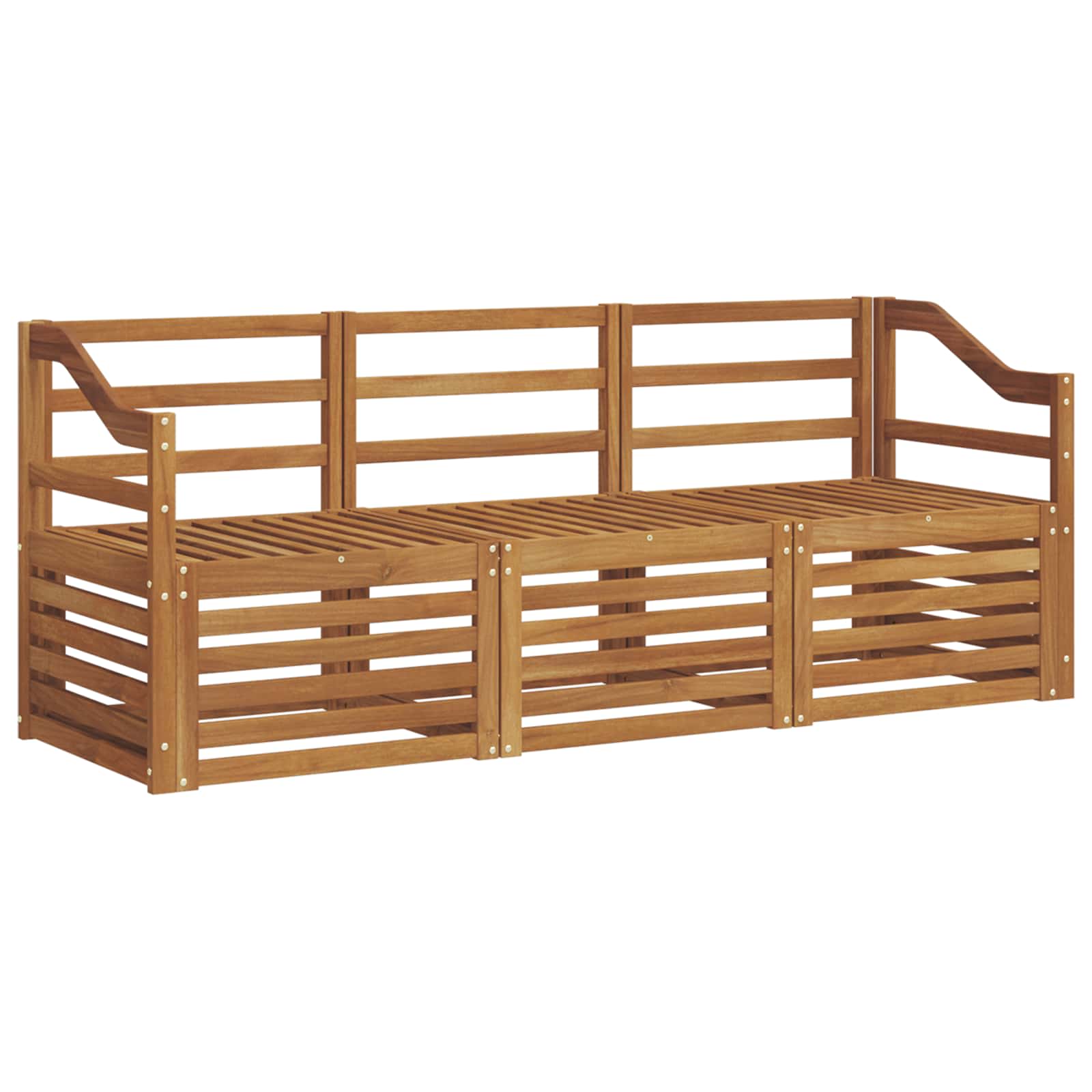Setovi sofa 3 pcs Prirodna Čvrsto drvo akacije