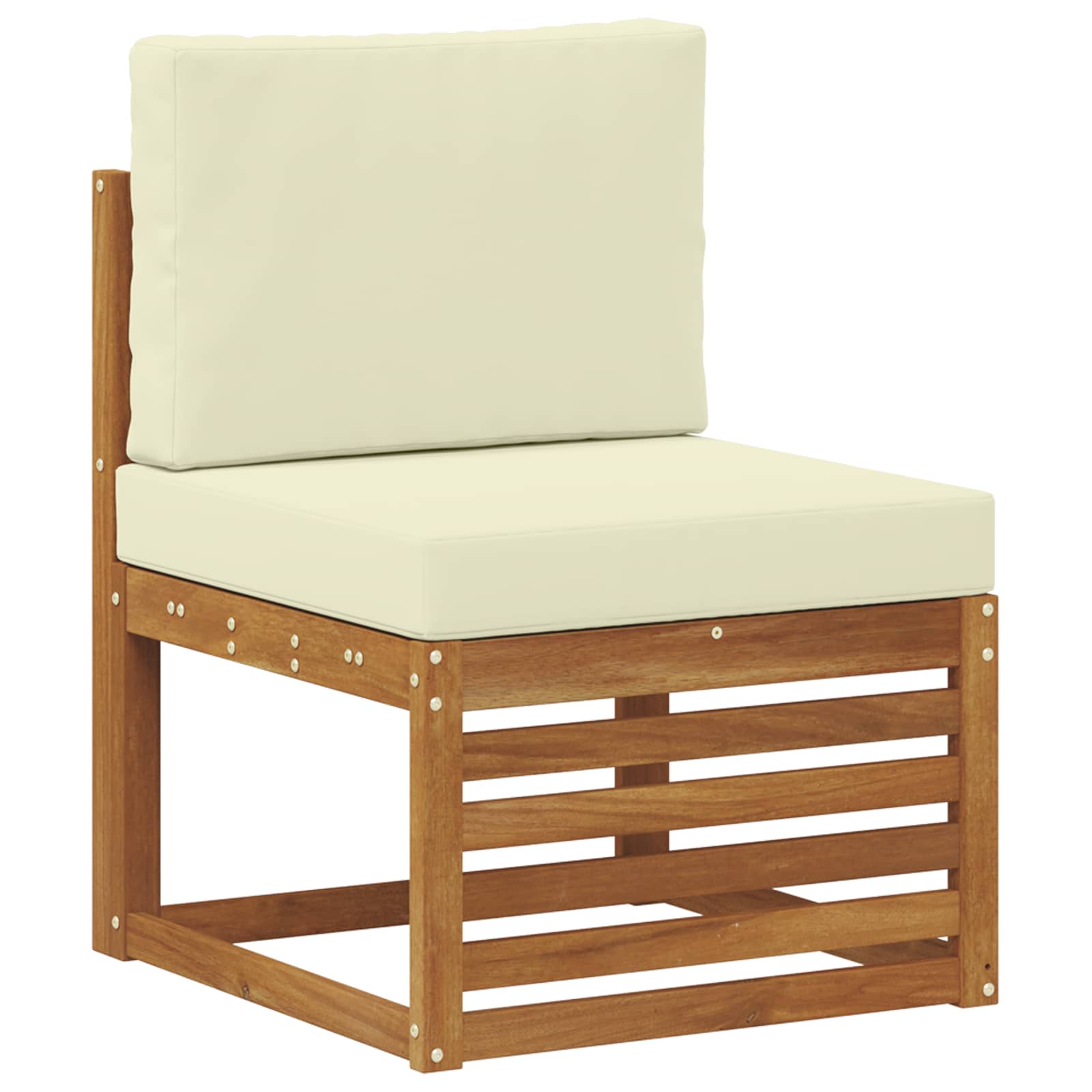 Setovi sofa 8 pcs Prirodna i krem Čvrsto drvo akacije