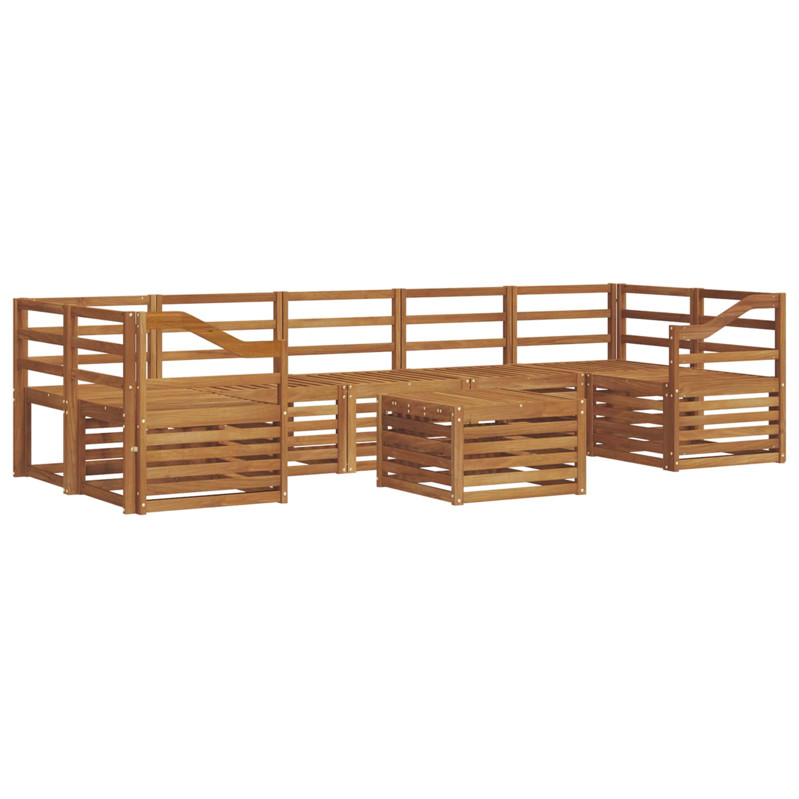 Setovi sofa 8 pcs Prirodna Čvrsto drvo akacije