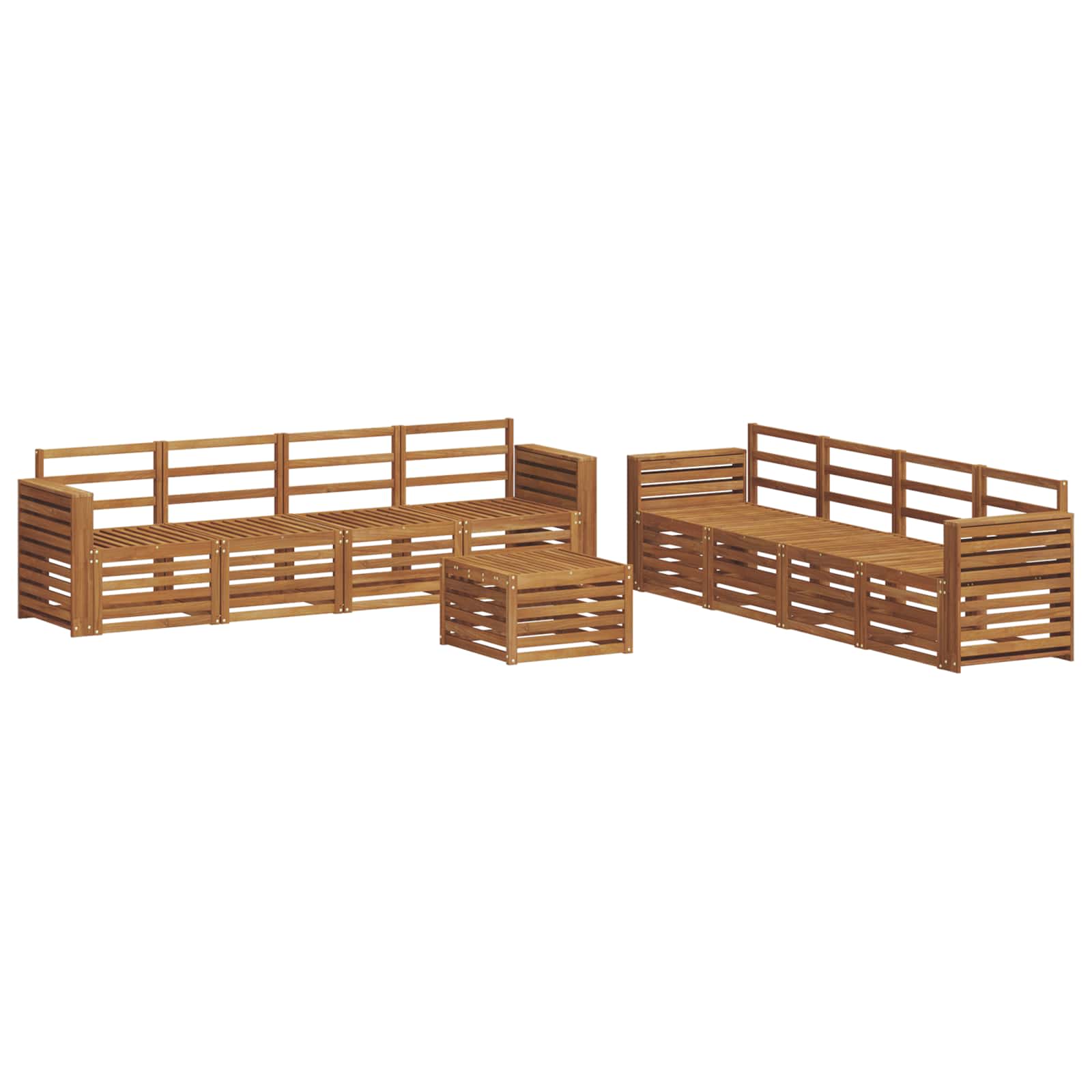 Setovi sofa 9 pcs Prirodna Čvrsto drvo akacije