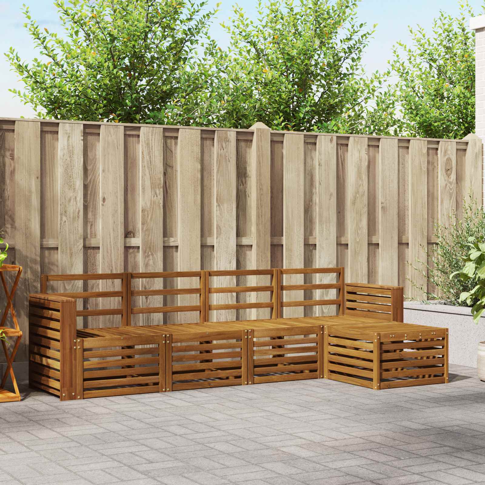 Set vanjskih sofa 5 pcs Prirodna