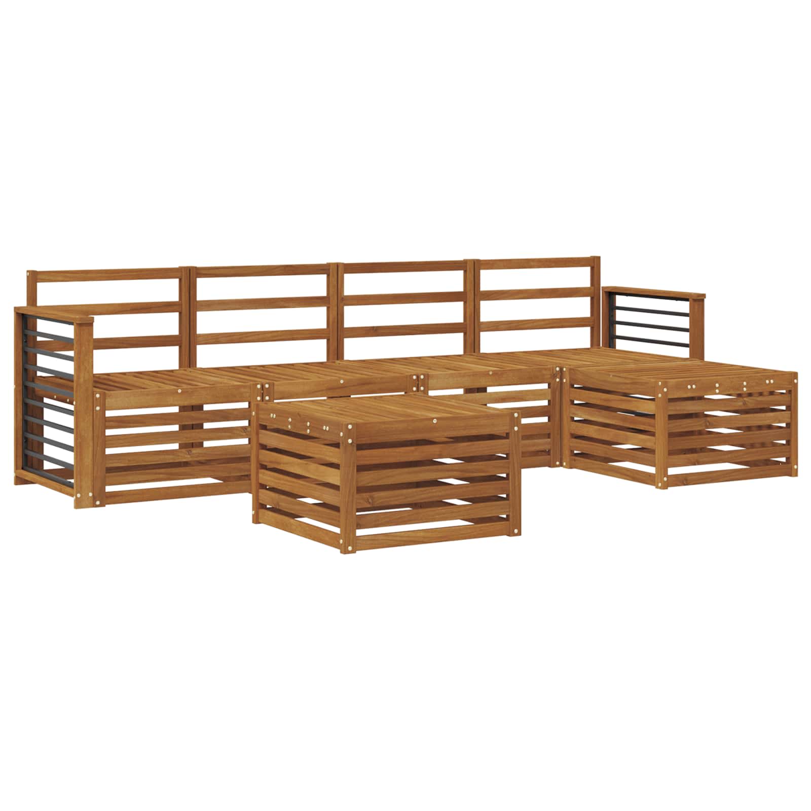 Setovi sofa 6 pcs Prirodna Čvrsto drvo akacije
