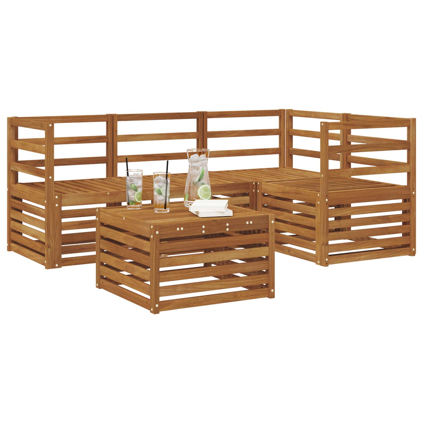 Set vanjskih sofa 5 pcs Prirodna