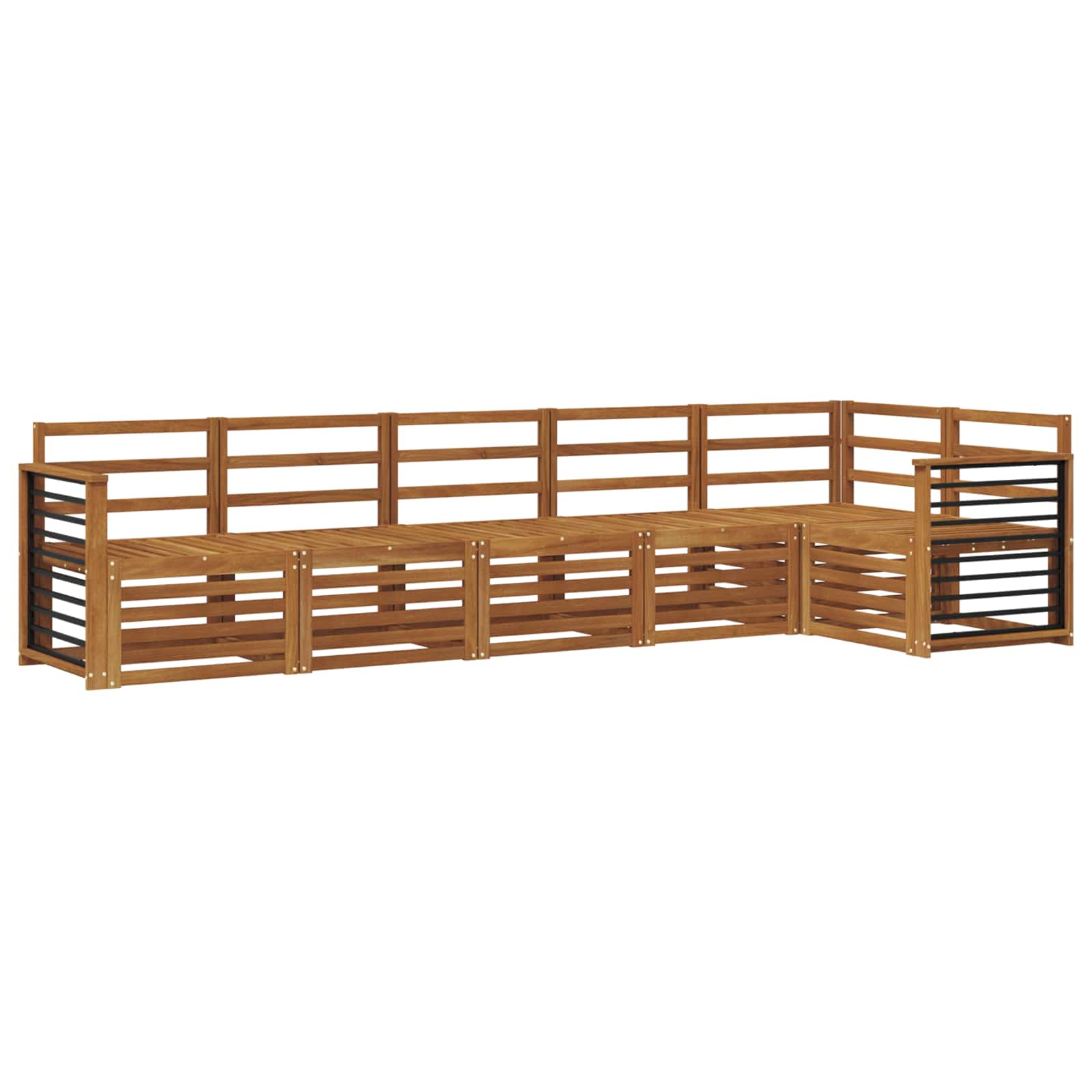 Setovi sofa 6 pcs Prirodna Čvrsto drvo akacije
