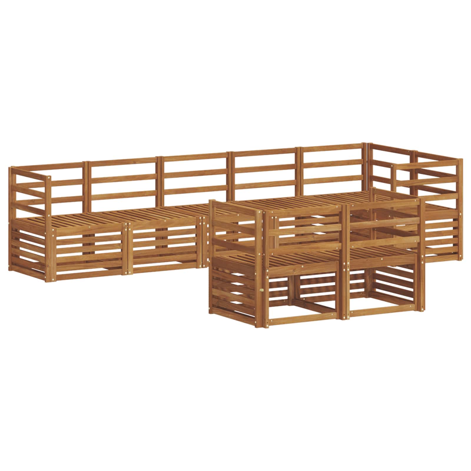 Setovi sofa 8 pcs Prirodna Čvrsto drvo akacije