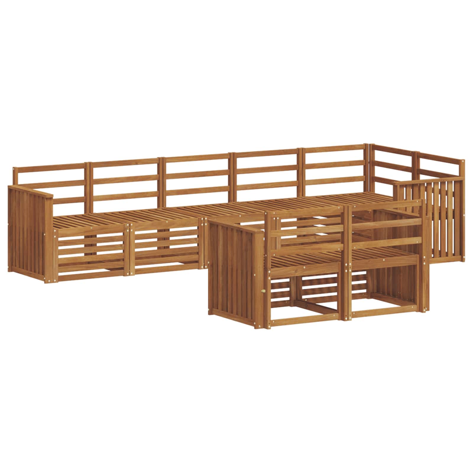 Setovi sofa 8 pcs Prirodna Čvrsto drvo akacije