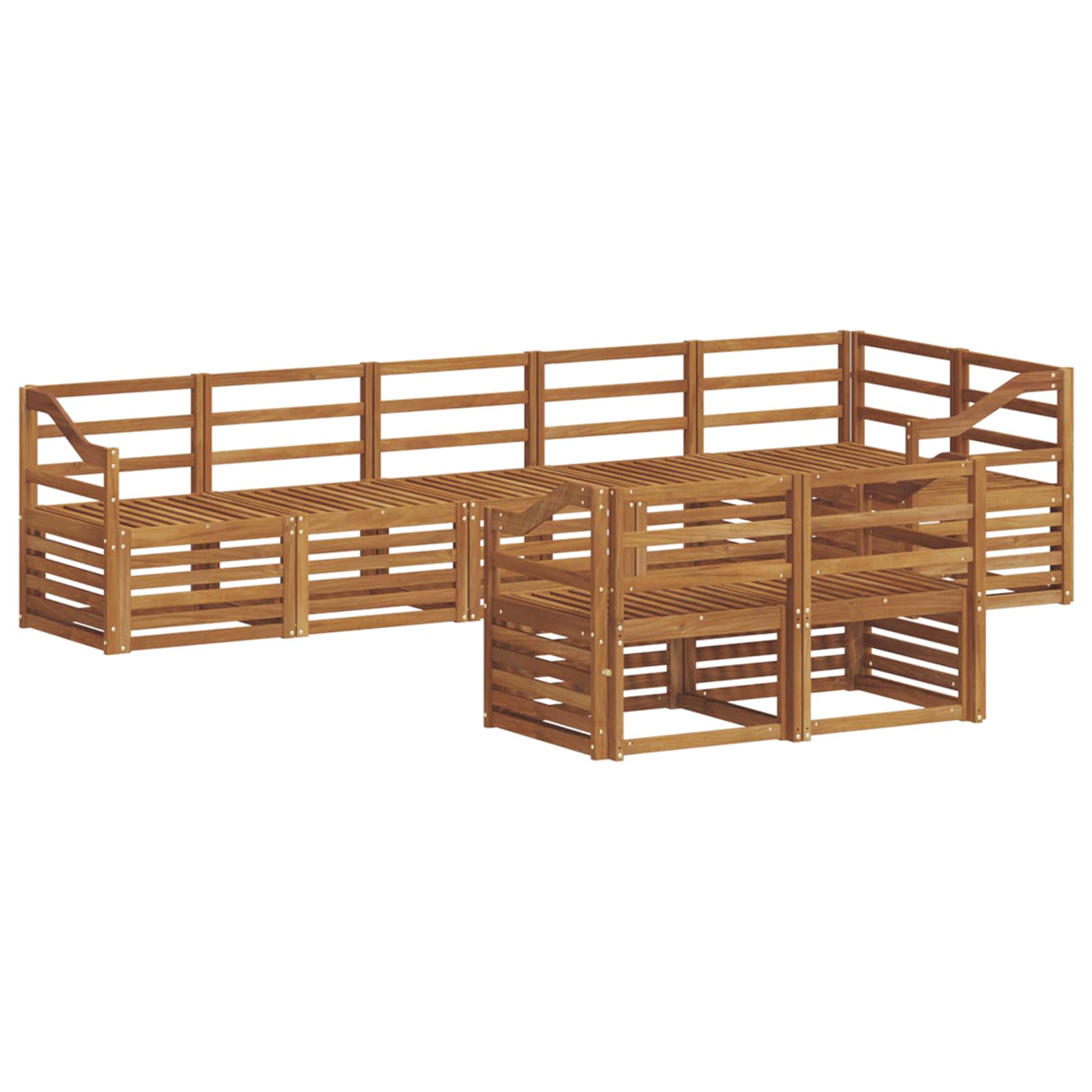 Setovi sofa 8 pcs Prirodna Čvrsto drvo akacije