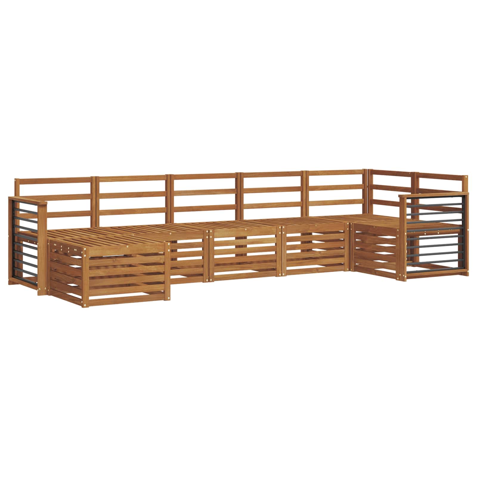 Setovi sofa 7 pcs Prirodna Čvrsto drvo akacije
