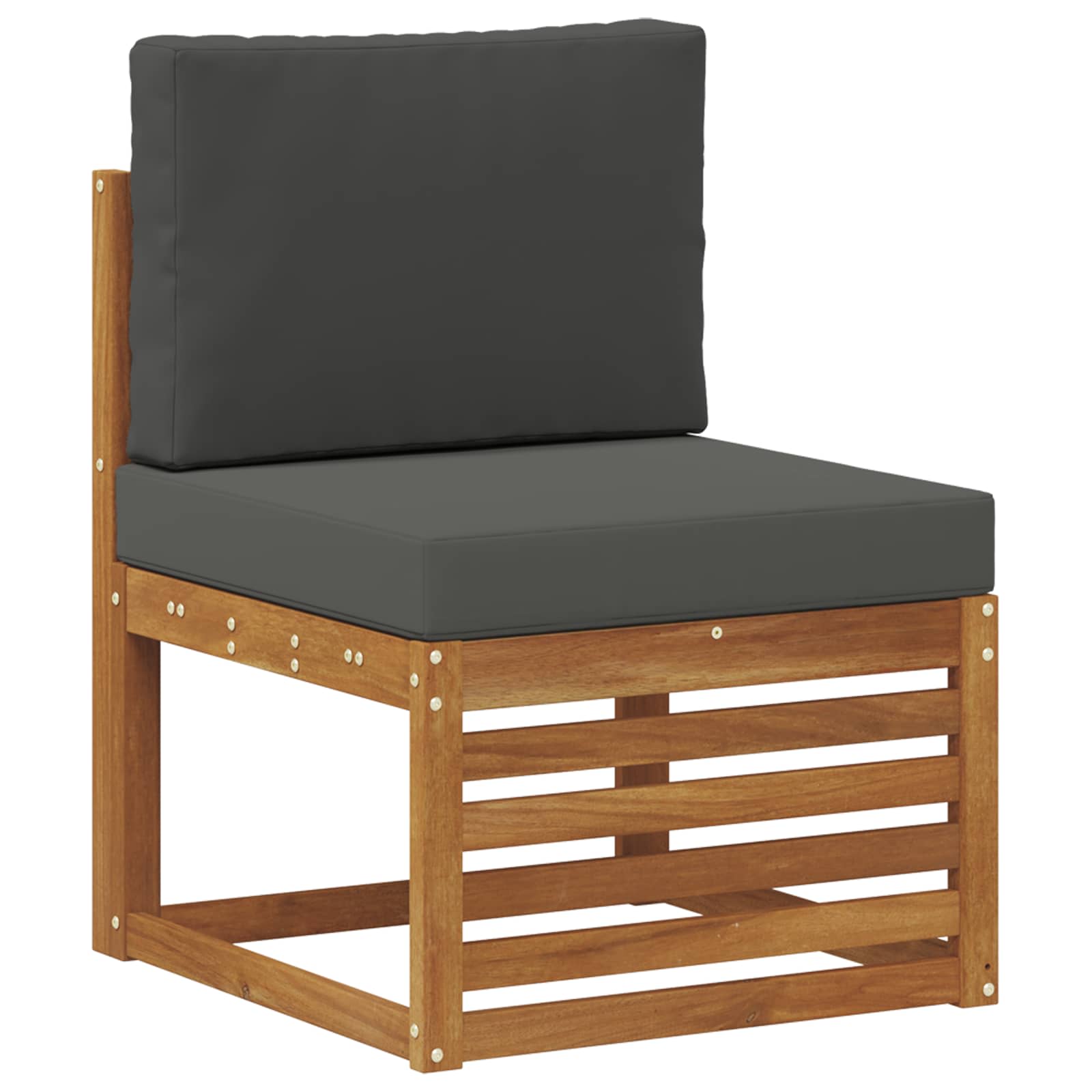 Set vanjskih sofa 8 pcs Prirodna i antracit Čvrsto drvo akacije