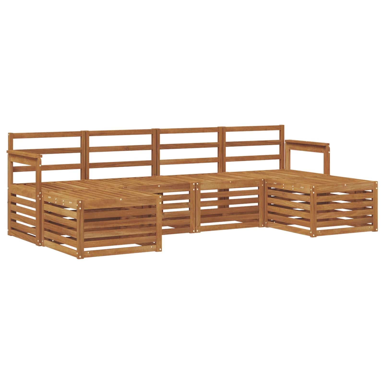 Setovi sofa 6 pcs Prirodna Čvrsto drvo akacije