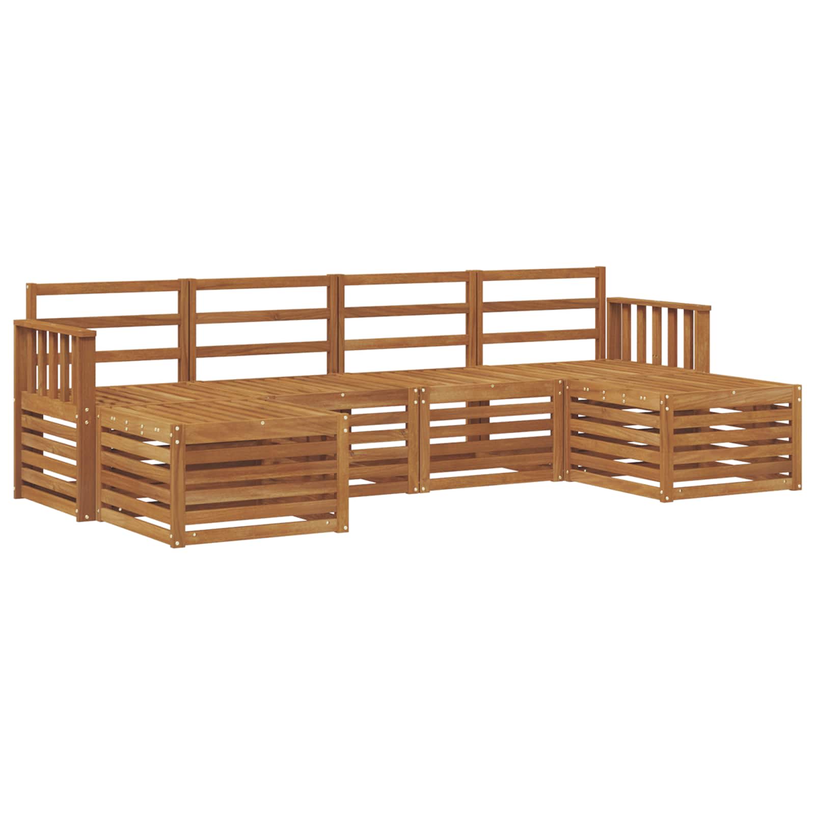 Setovi sofa 6 pcs Prirodna Čvrsto drvo akacije