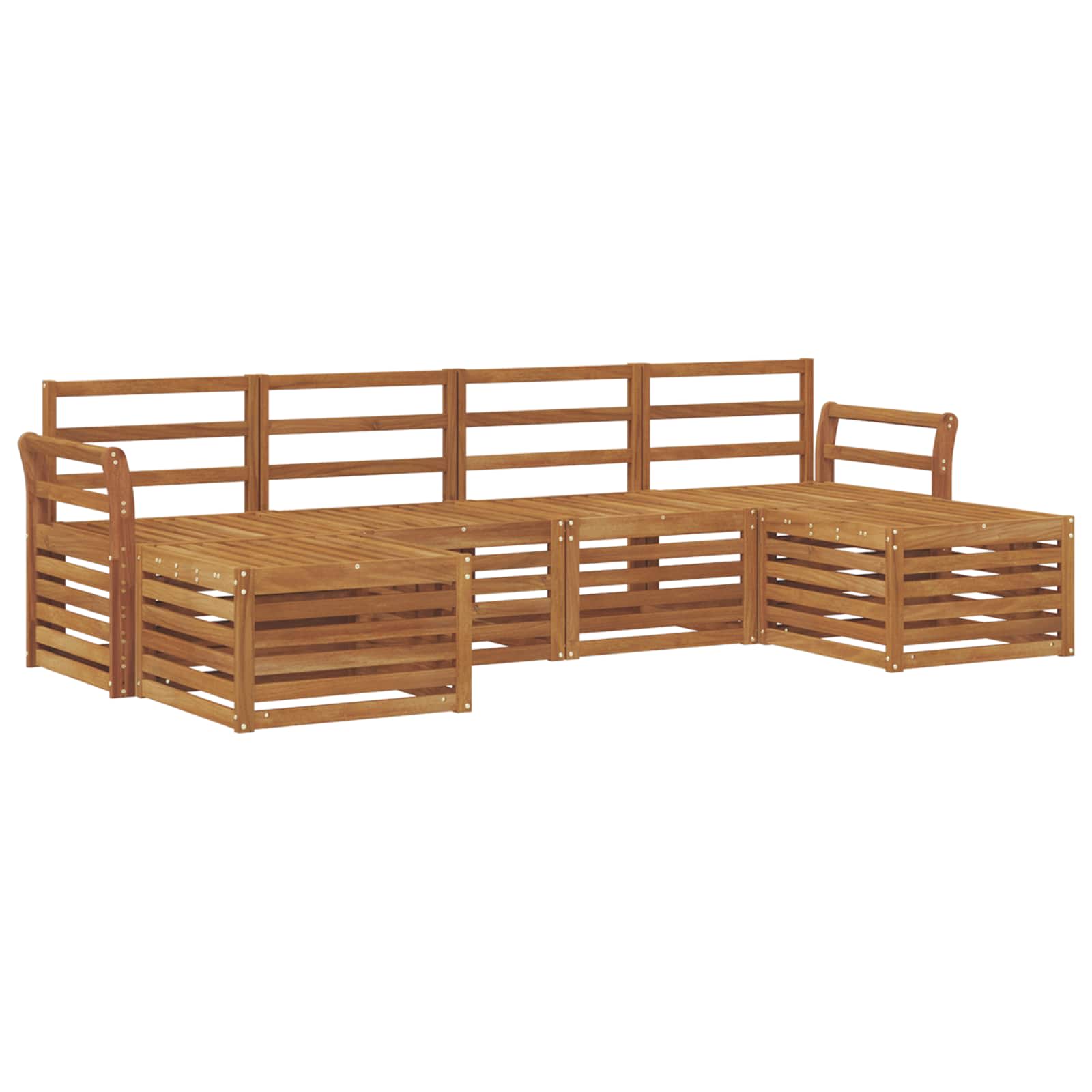 Setovi sofa 6 pcs Prirodna Čvrsto drvo akacije