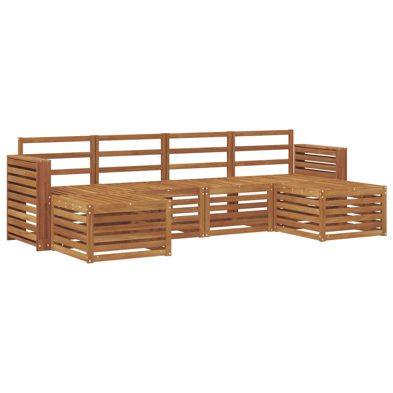 Setovi sofa 6 pcs Prirodna Čvrsto drvo akacije