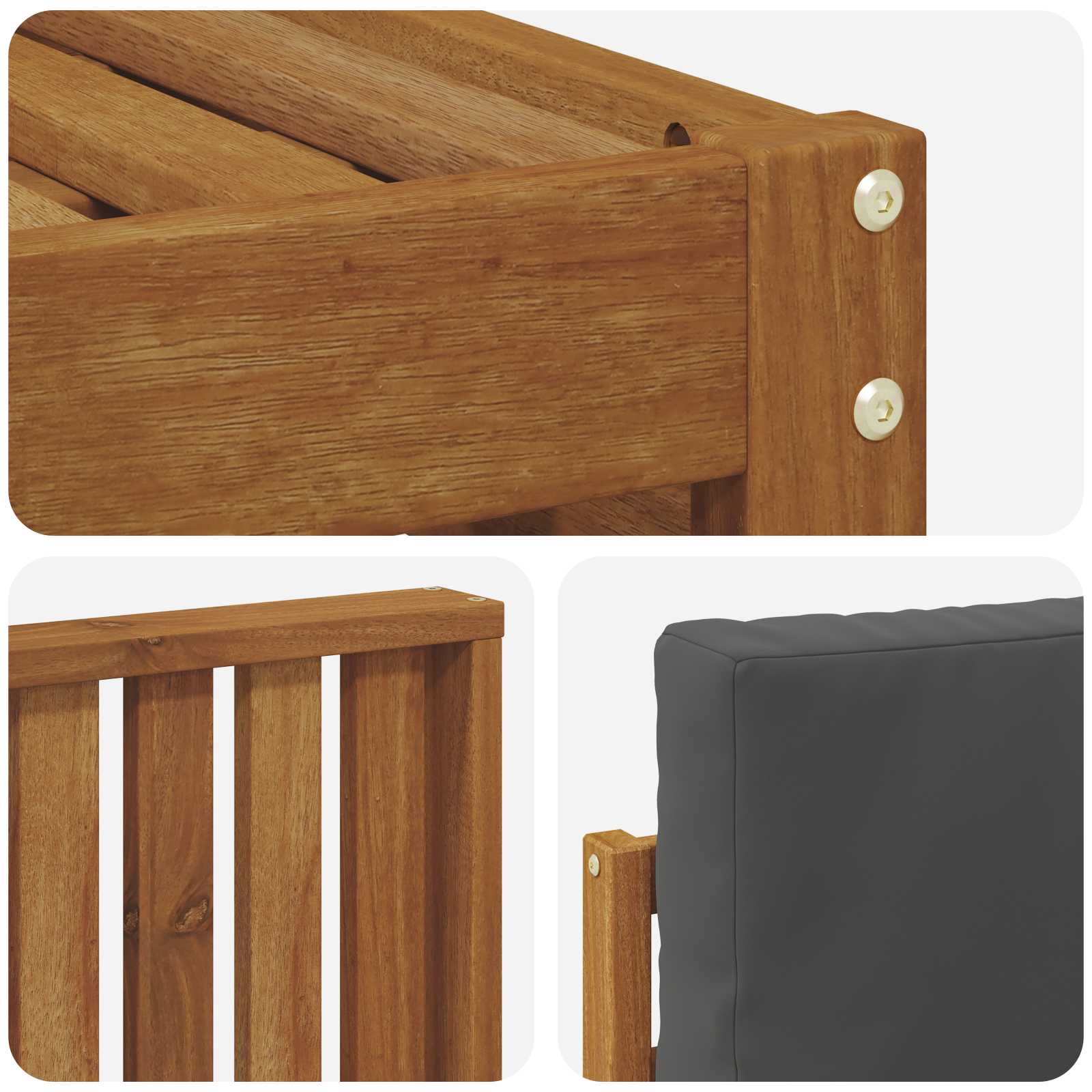 Set vanjskih sofa 8 pcs Prirodna i antracit Čvrsto drvo akacije