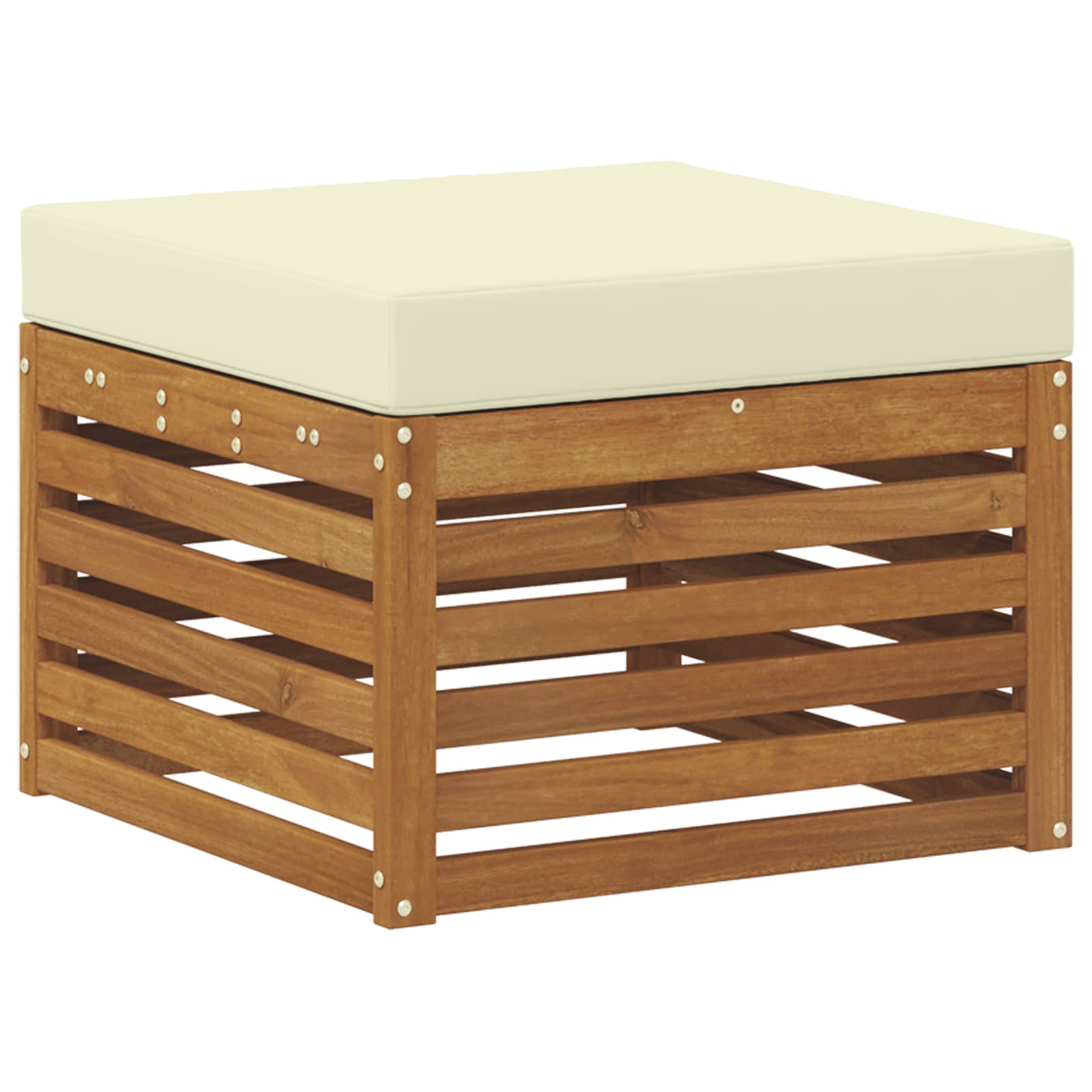 Set vanjskih sofa 8 pcs Prirodna i krem Čvrsto drvo akacije