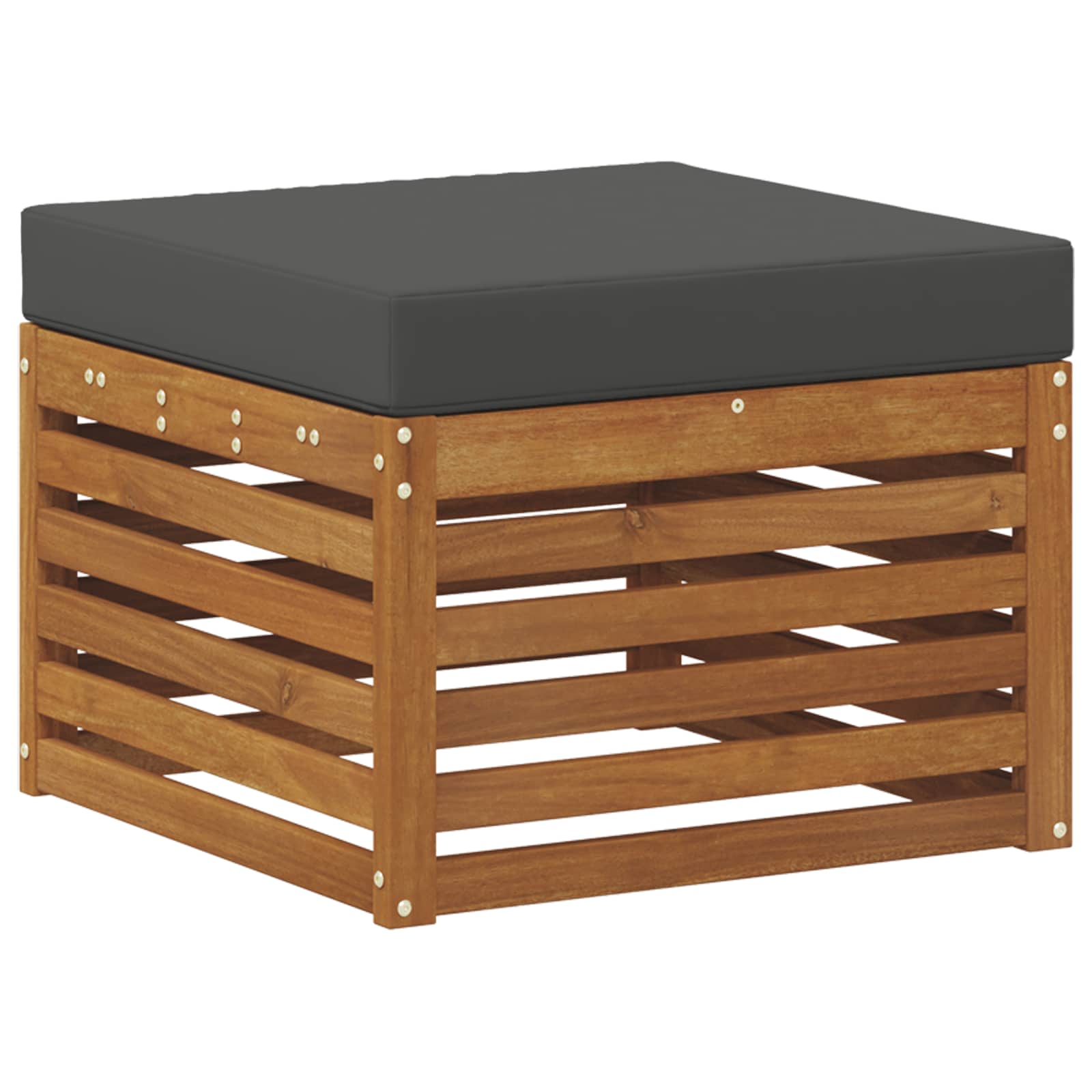 Set vanjskih sofa 9 pcs Prirodna i antracit Čvrsto drvo akacije