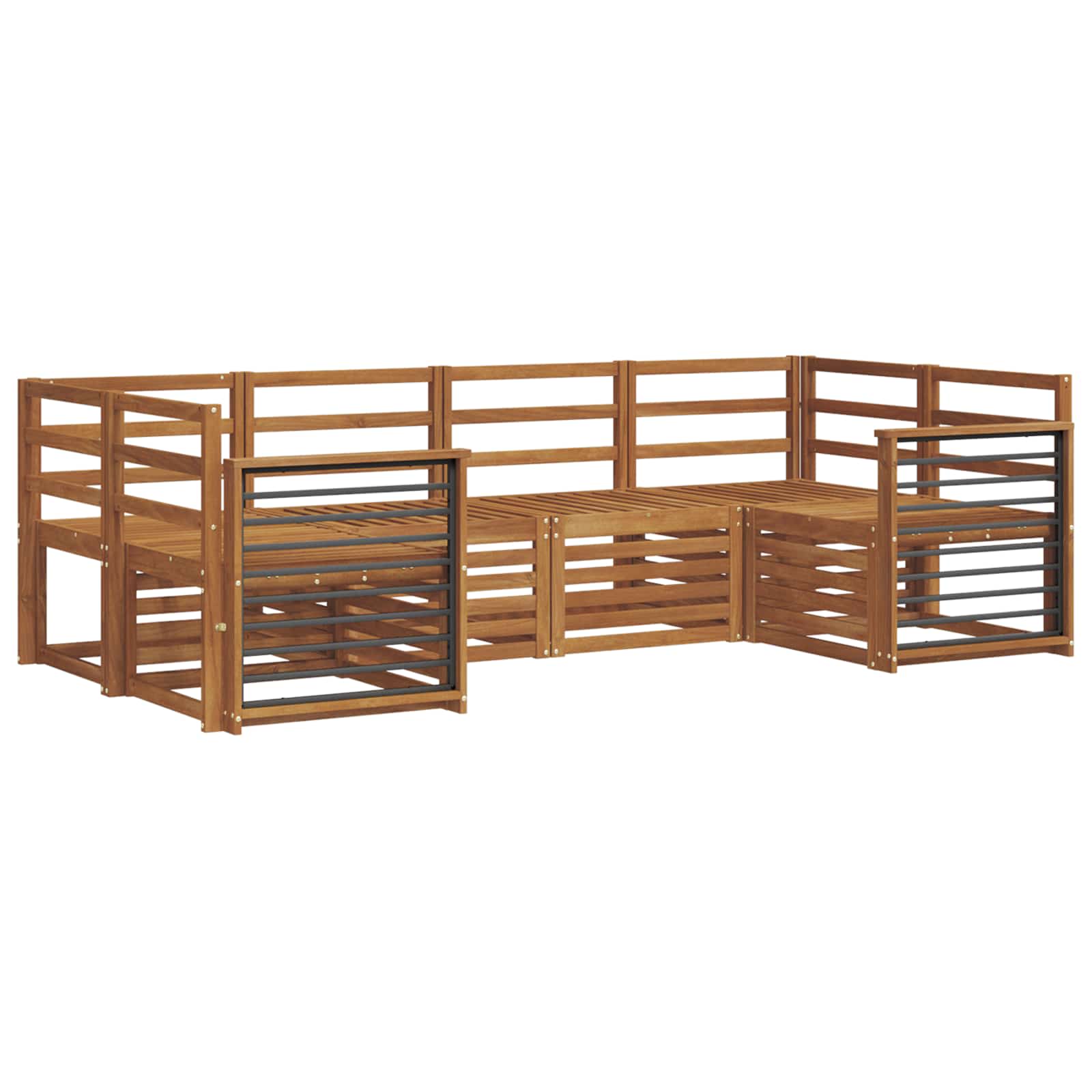 Setovi sofa 6 pcs Prirodna Čvrsto drvo akacije