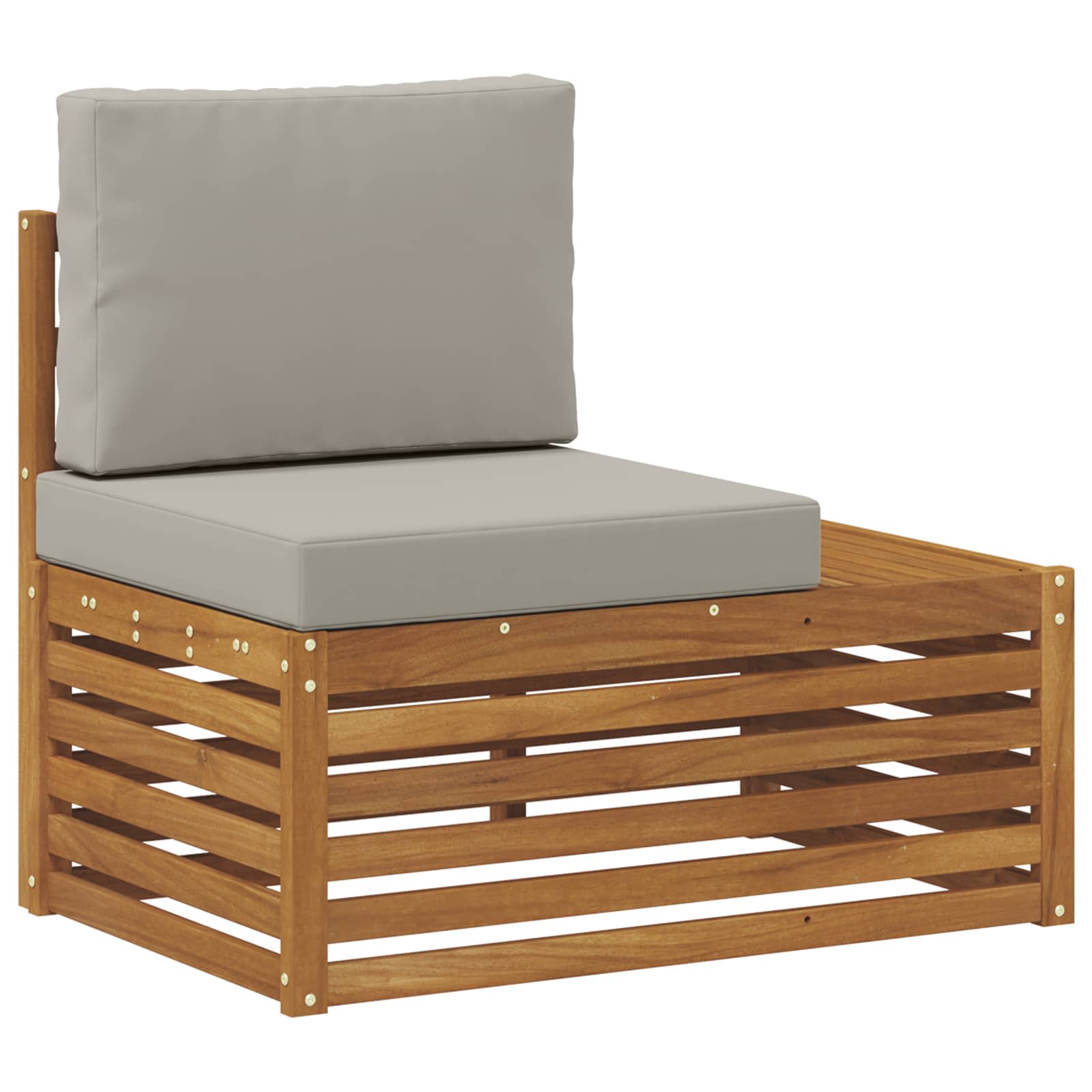 Set vanjskih sofa s jastukom 7 Komad Prirodna i svijetlo siva