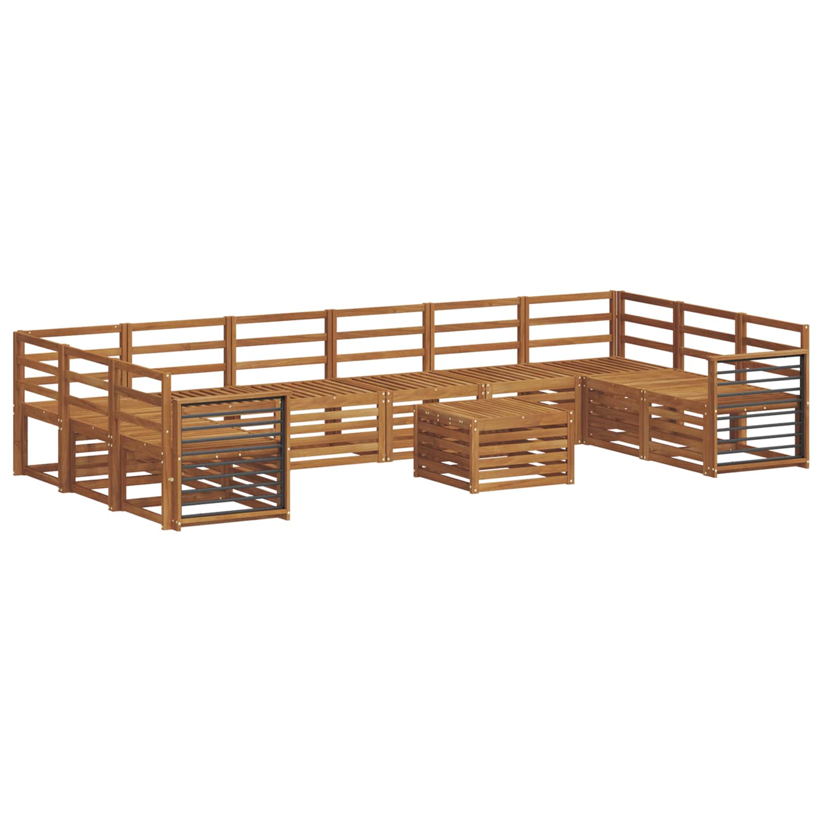 Setovi sofa 11 pcs Prirodna Čvrsto drvo akacije