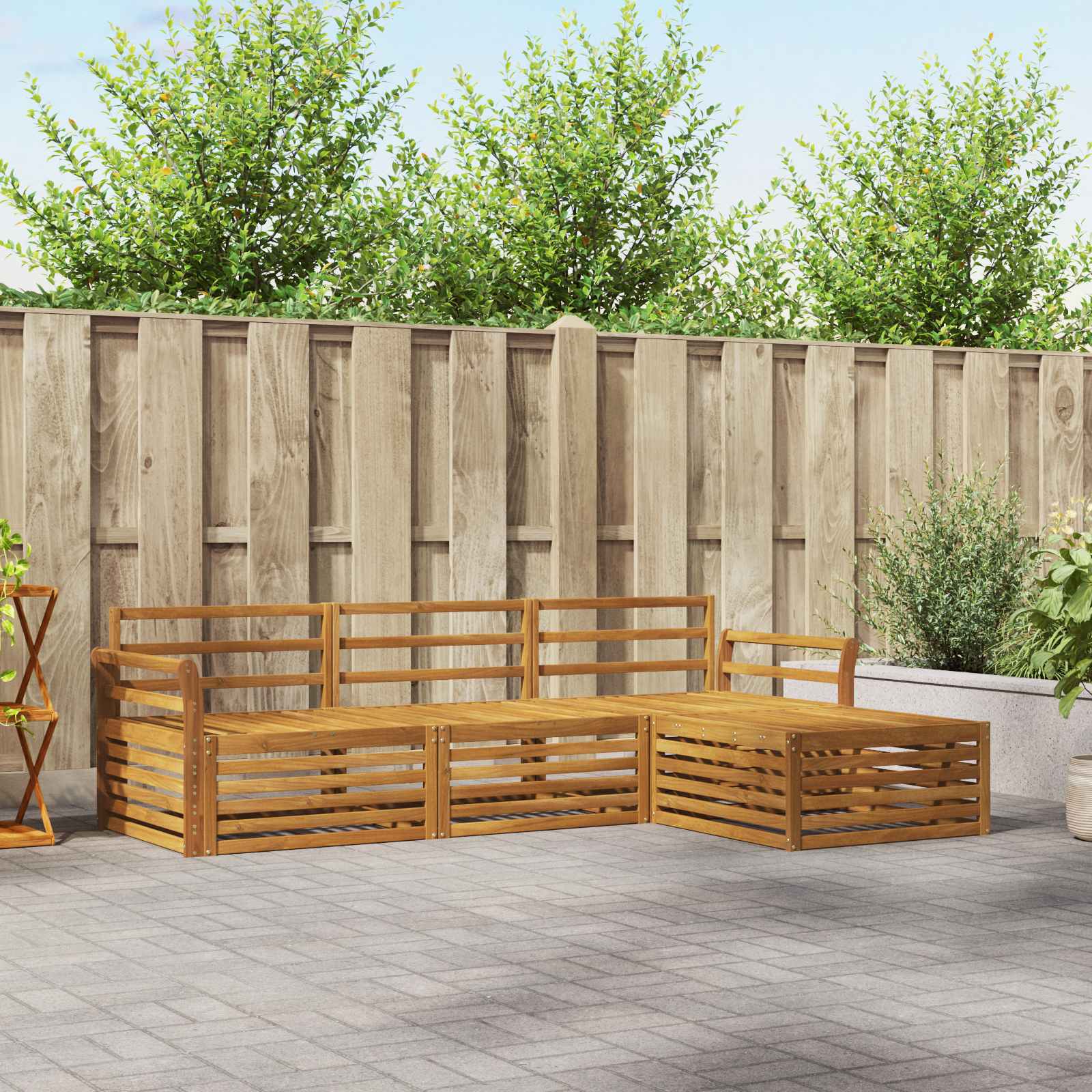 Set vanjskih sofa Prirodna 254 x 162,5 x 73 cm