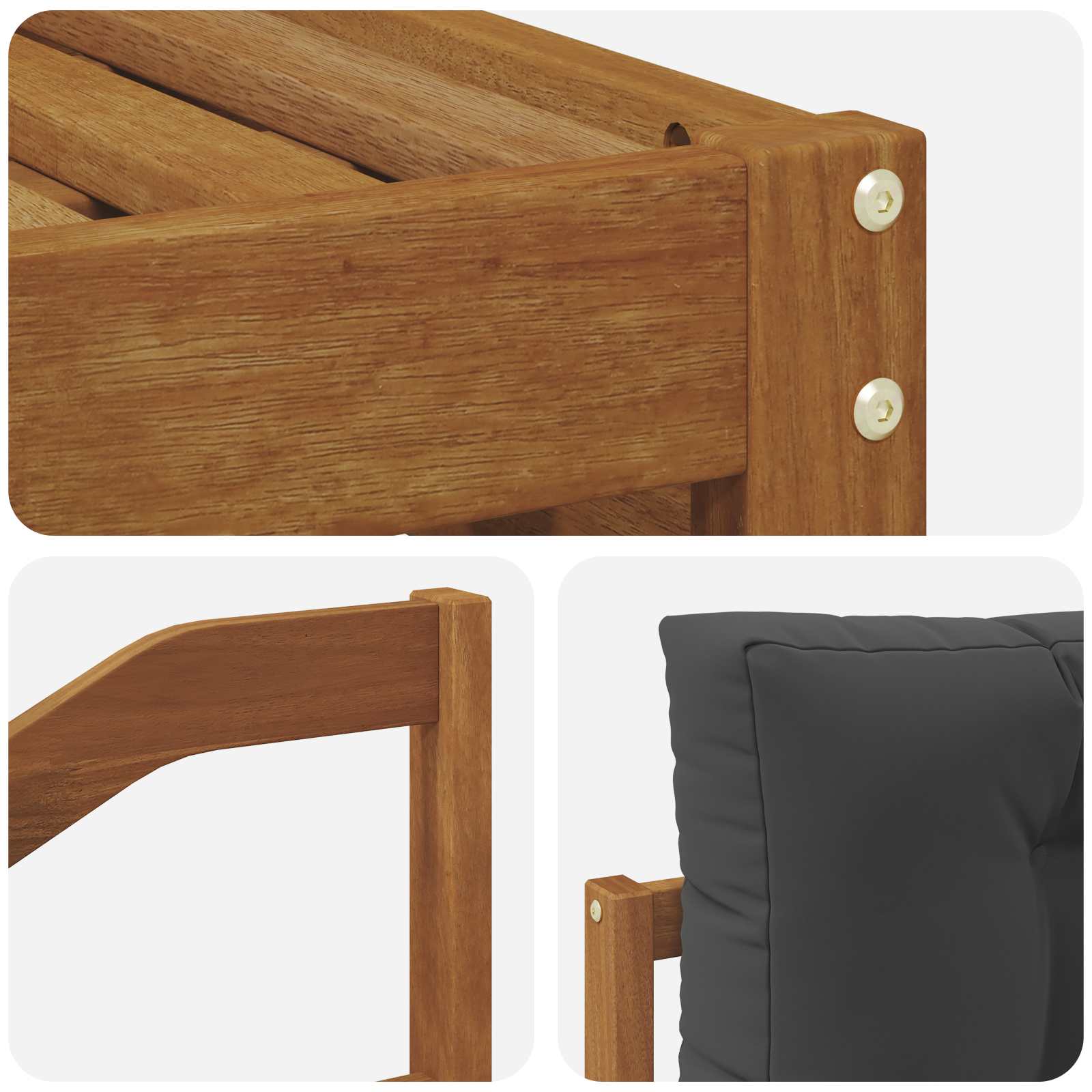 Set vanjskih sofa Prirodna i antracit 245,5 x 162,5 x 73 cm