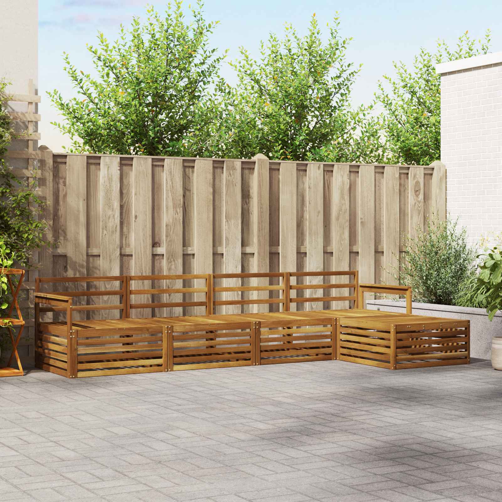Set vanjskih sofa 5 pcs Prirodna