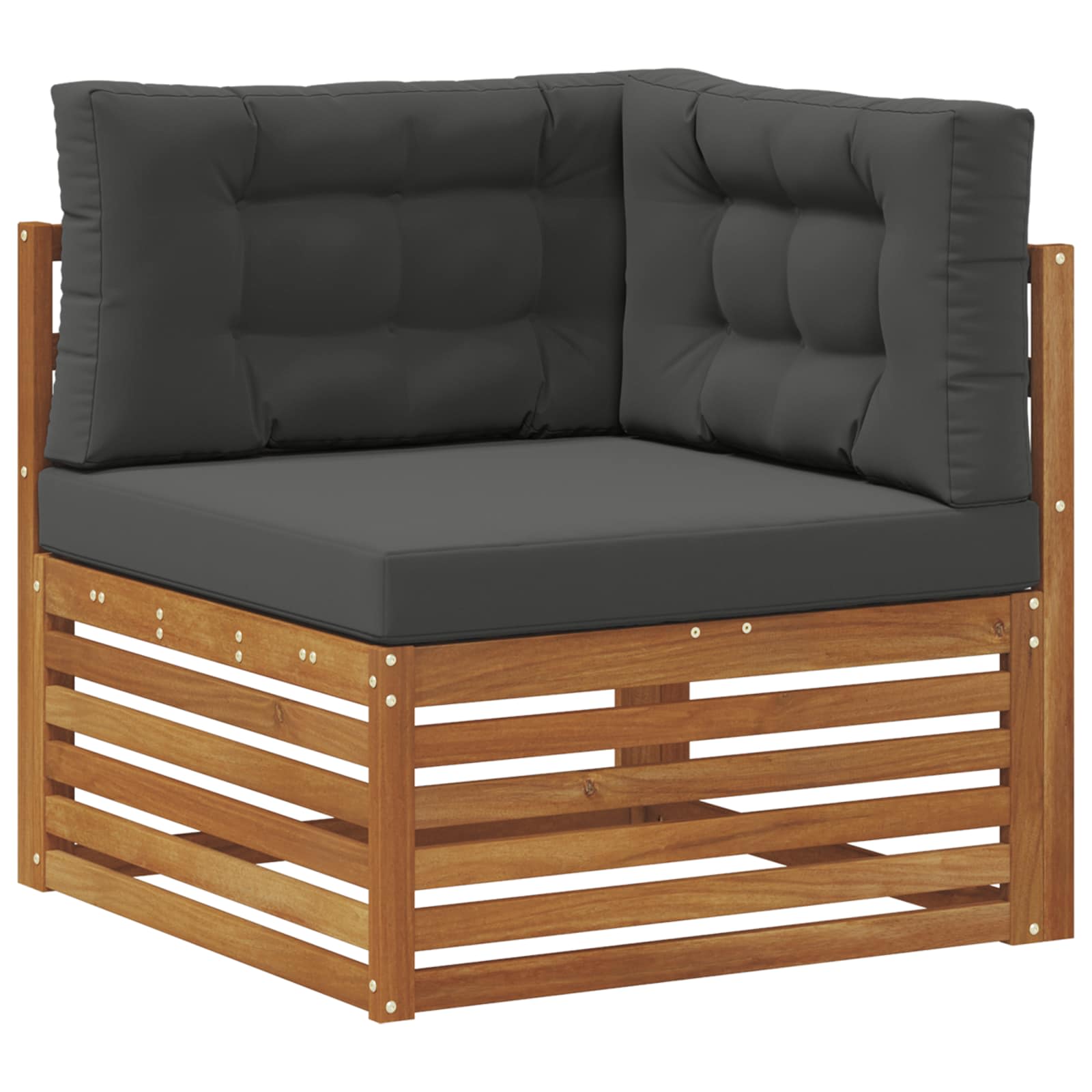 Set vanjskih sofa s jastukom 4 pcs Prirodna i antracit