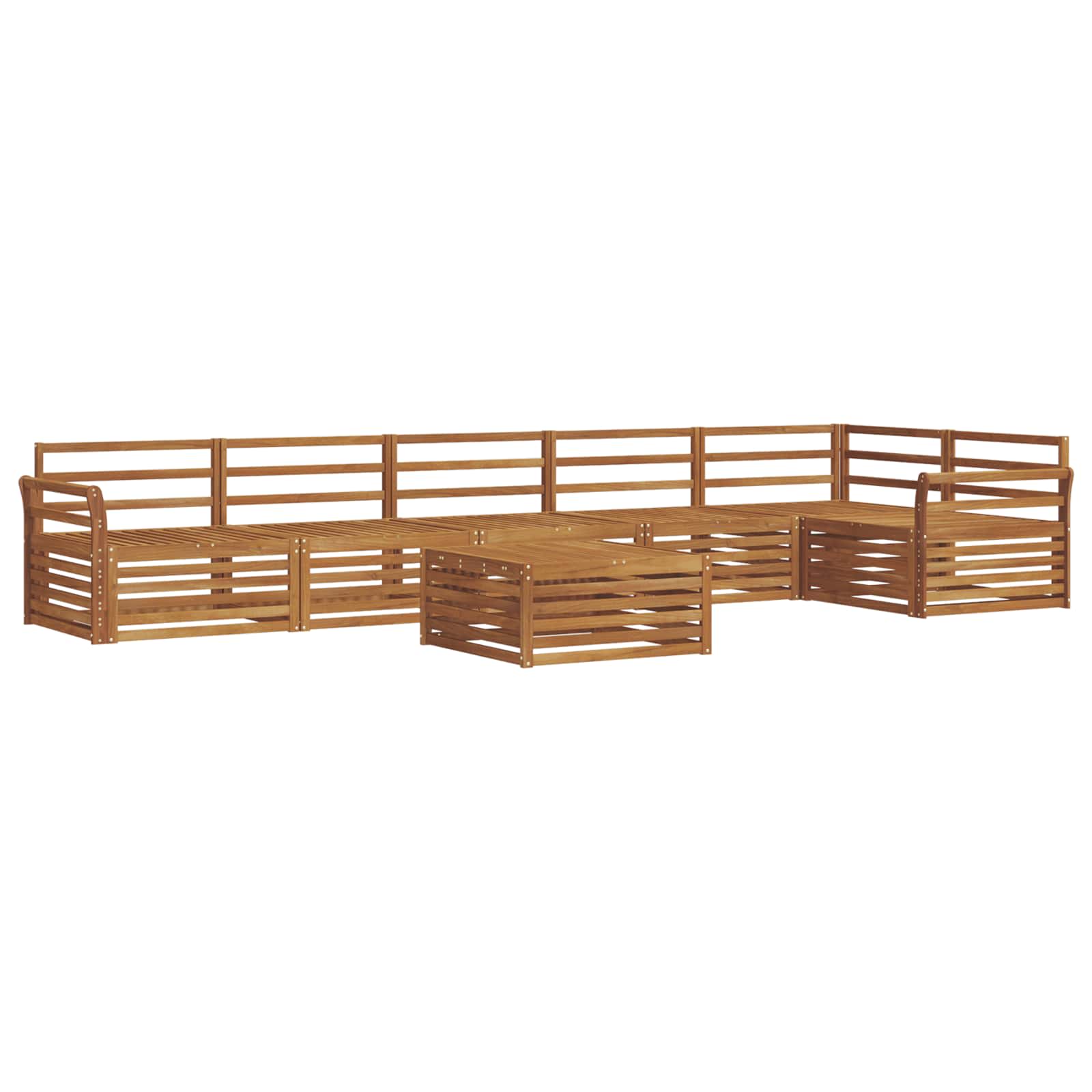 Set vanjskih sofa 7 pcs Prirodna