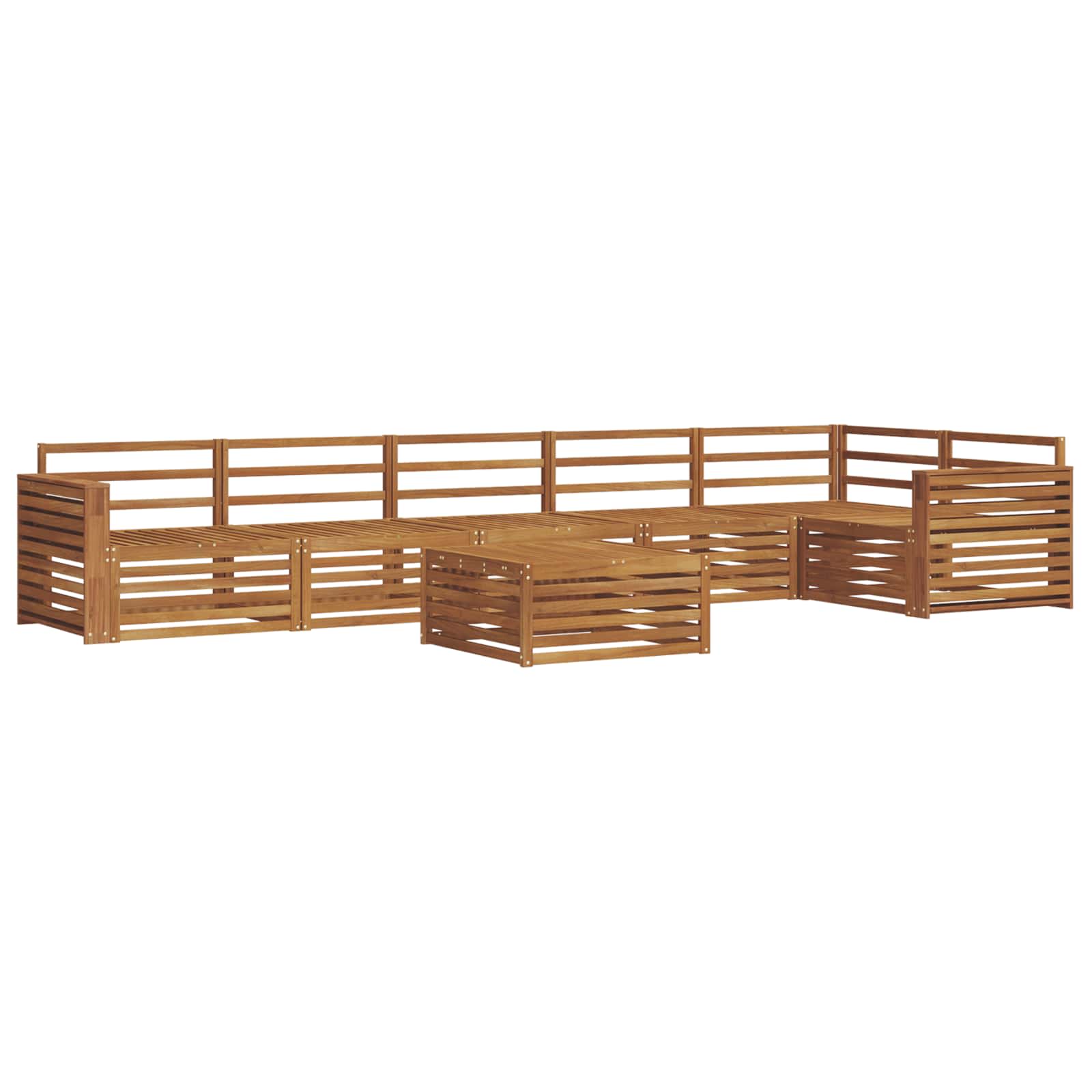 Set vanjskih sofa 7 pcs Prirodna