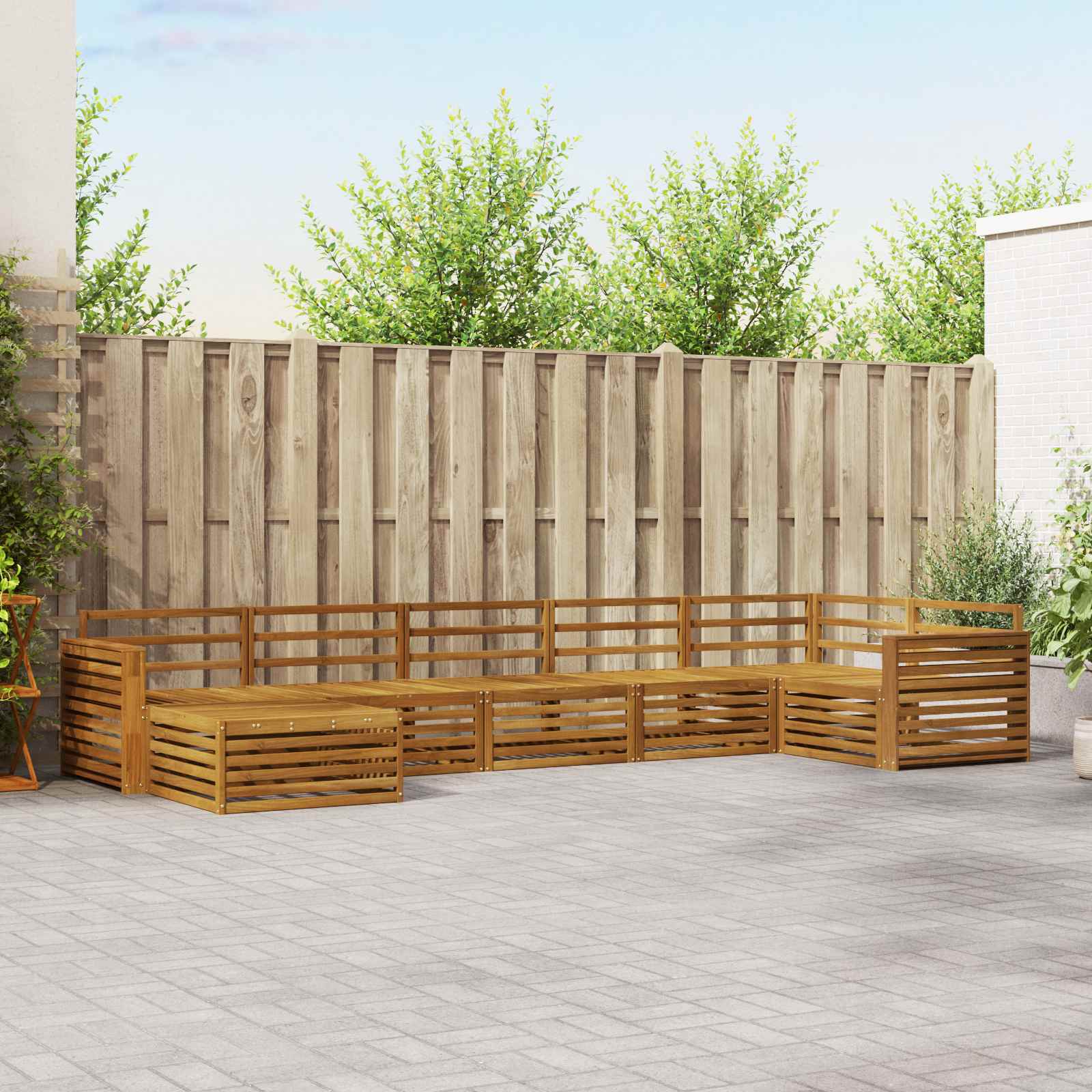 Set vanjskih sofa 7 pcs Prirodna
