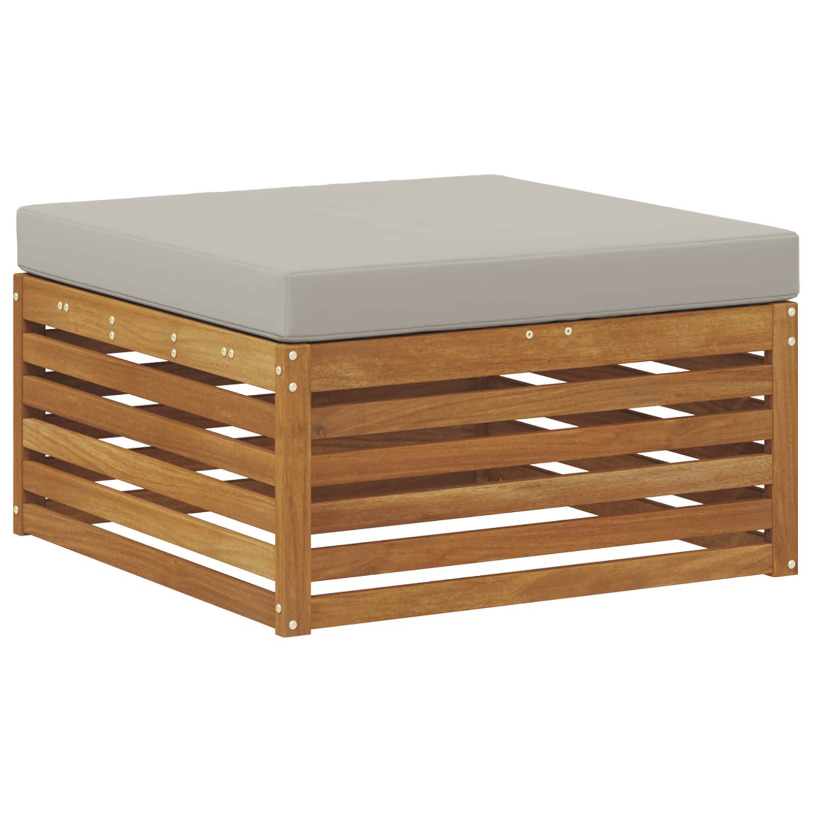 Setovi sofa 6 pcs Prirodna i svijetlo siva Čvrsto drvo akacije