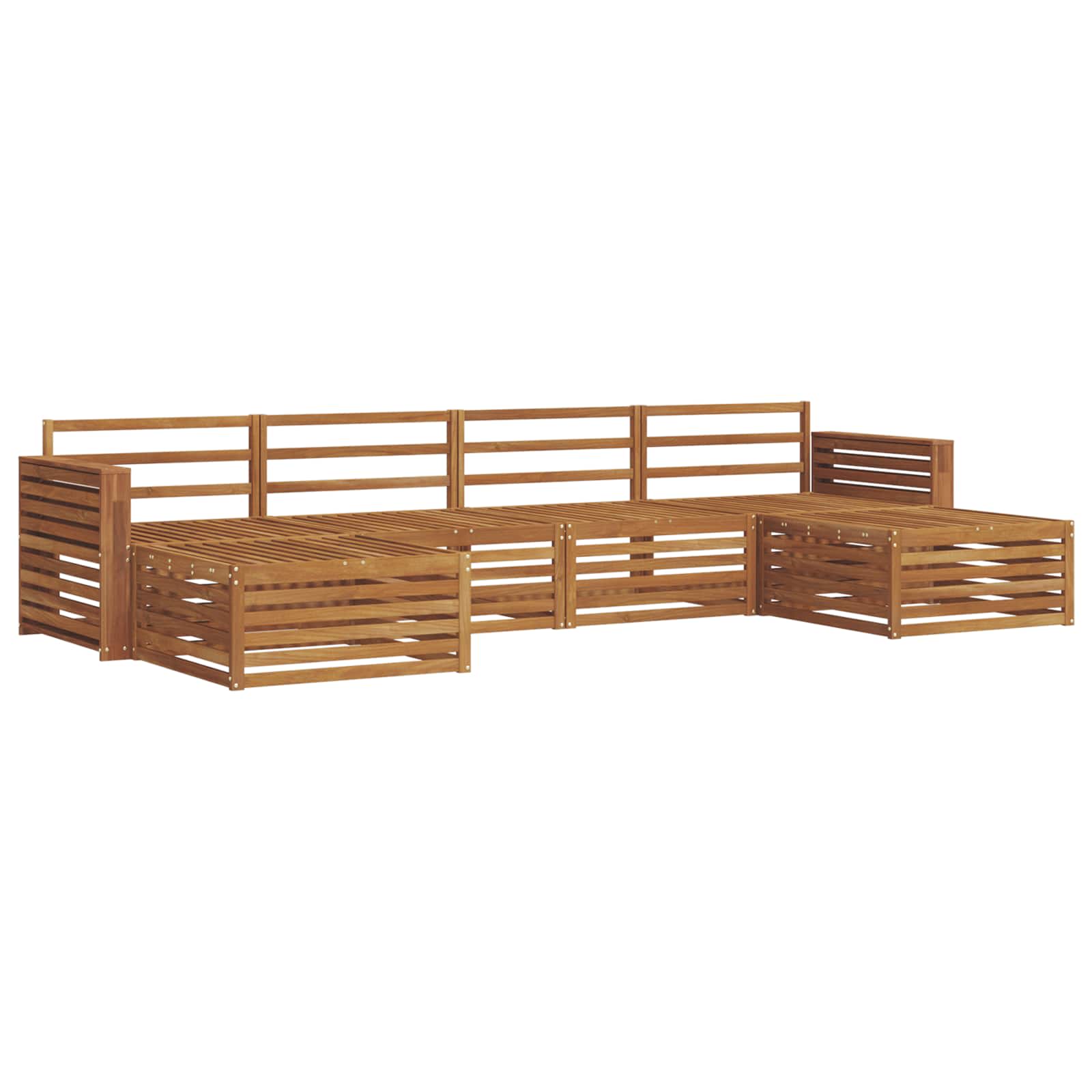 Setovi sofa 6 pcs Prirodna Čvrsto drvo akacije
