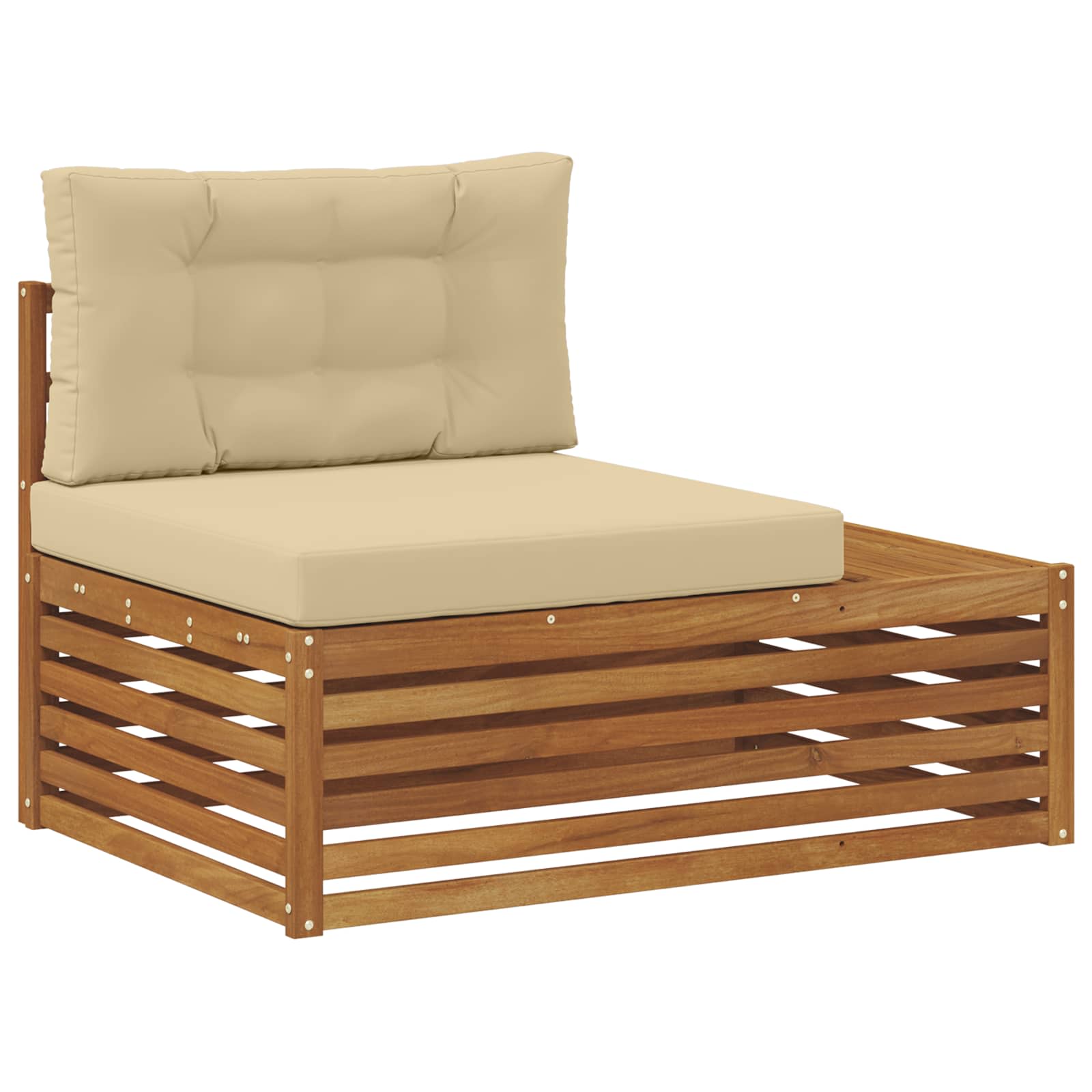 Set vanjskih sofa s jastukom Prirodna i bež 203,5 x 83 x 73 cm