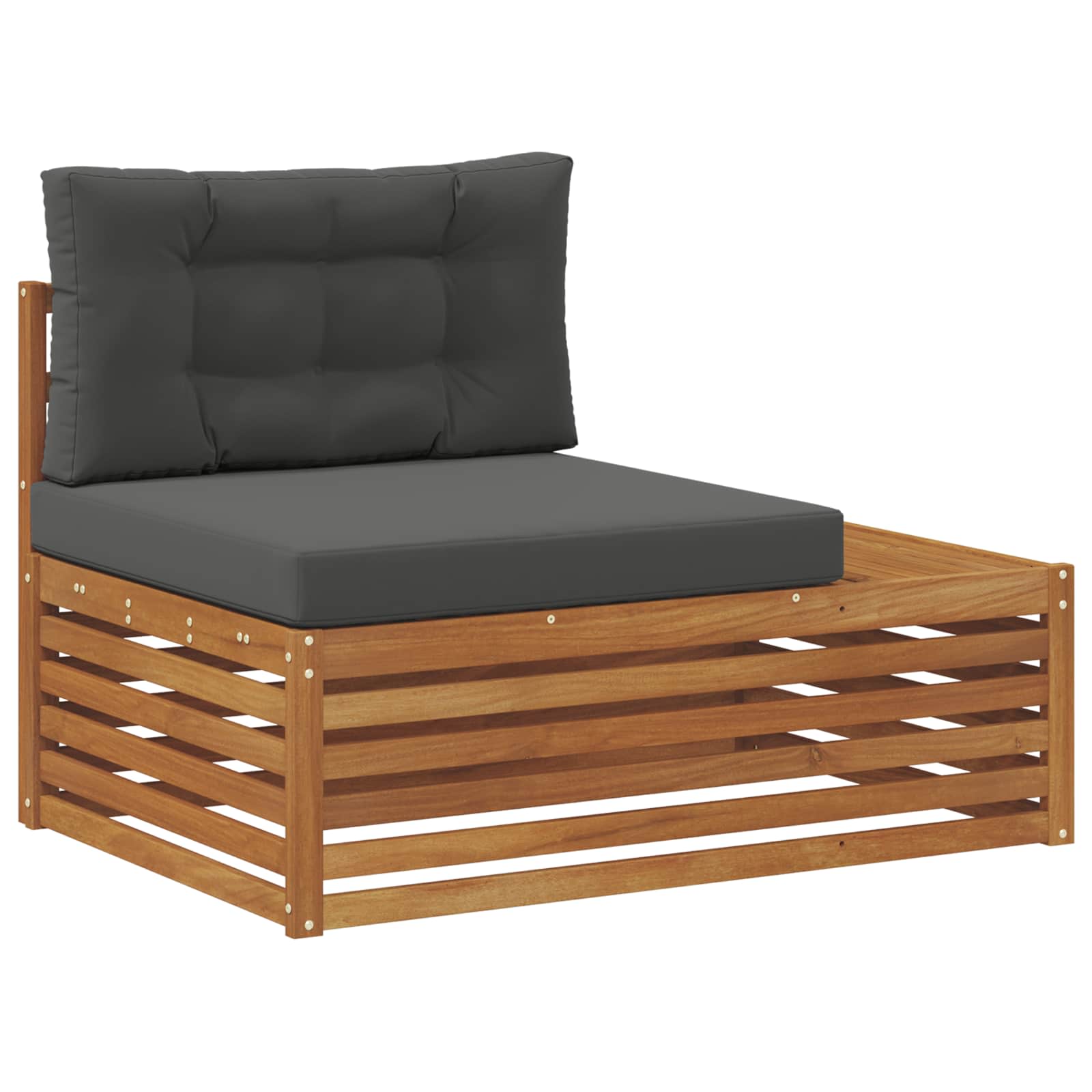 Set vanjskih sofa s jastukom 3 Komad Prirodna i antracit