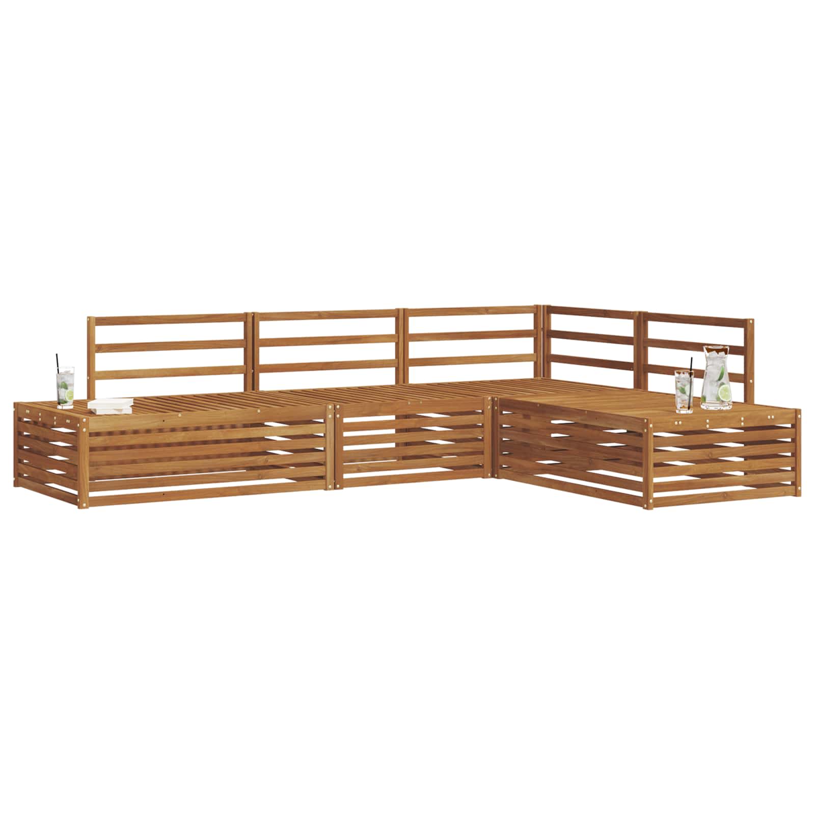 Set vanjskih sofa 4 Komad Prirodna Čvrsto drvo akacije