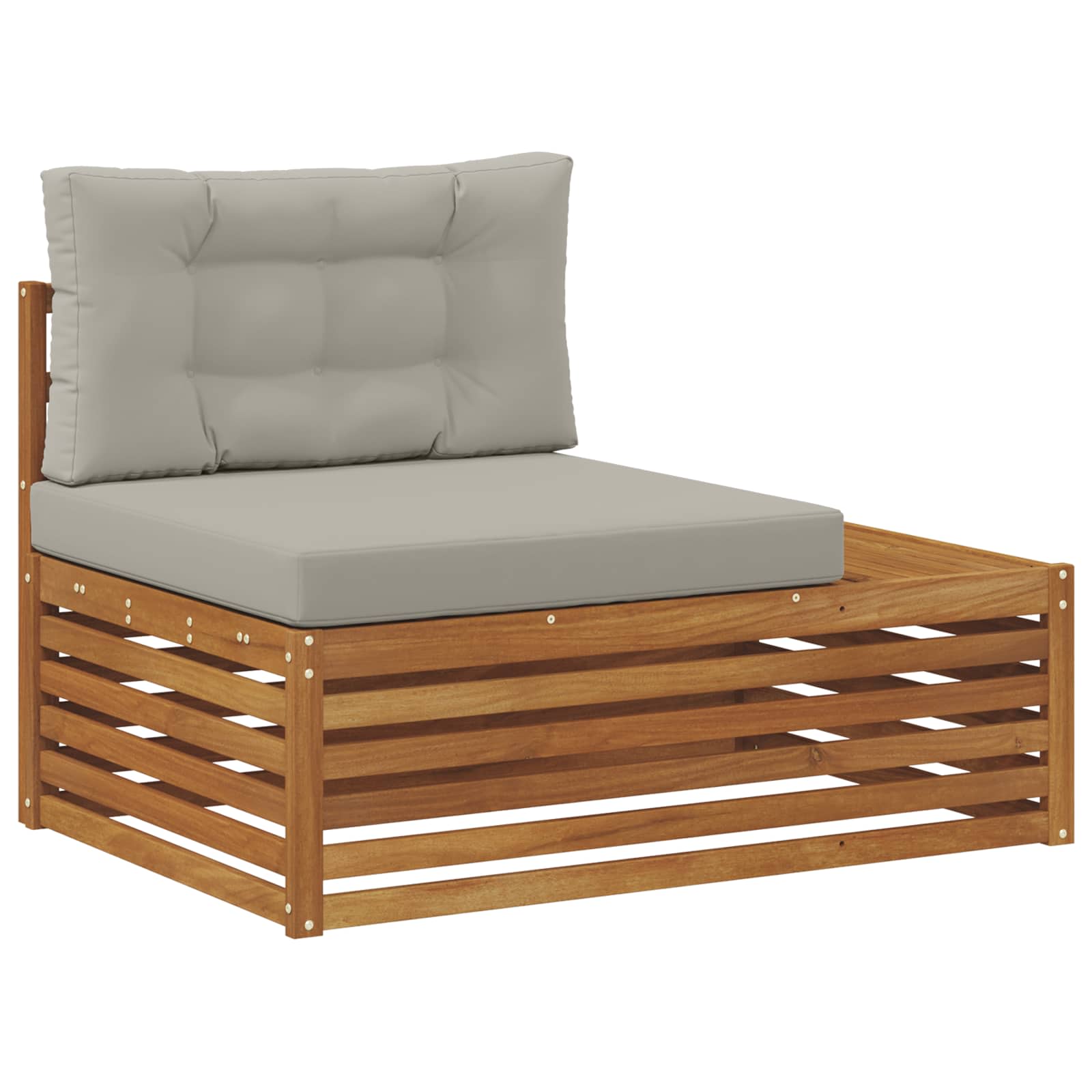 Set vanjskih sofa s jastukom 4 Komad Prirodna i svijetlo siva
